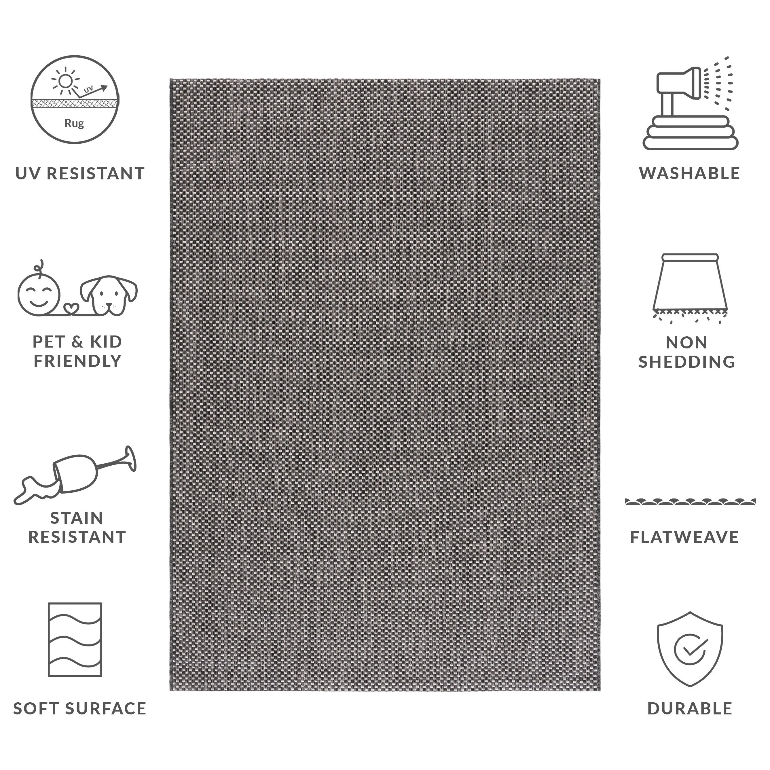SAFAVIEH Courtyard Begajeta Indoor/Outdoor Waterproof Patio Backyard Rug.