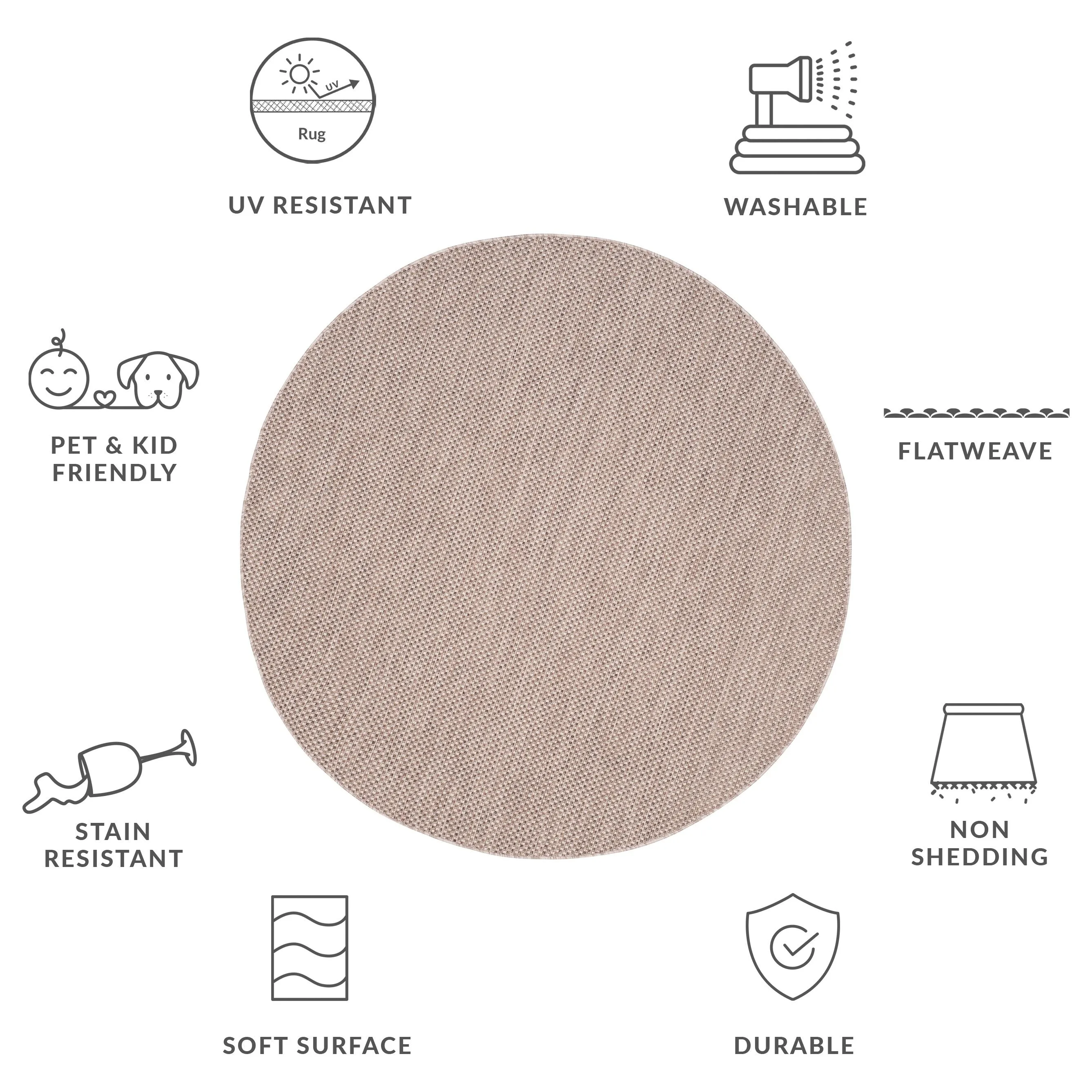SAFAVIEH Courtyard Begajeta Indoor/Outdoor Waterproof Patio Backyard Rug.