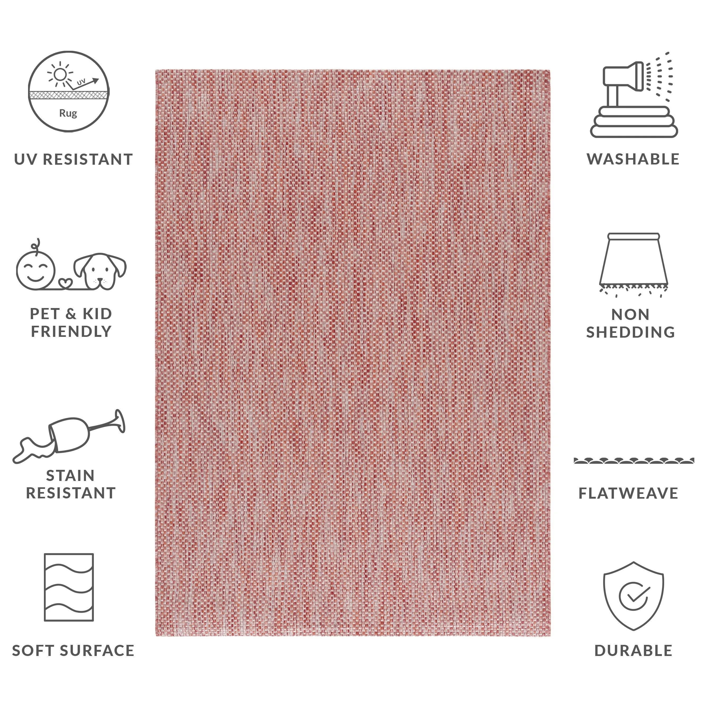 SAFAVIEH Courtyard Begajeta Indoor/Outdoor Waterproof Patio Backyard Rug.