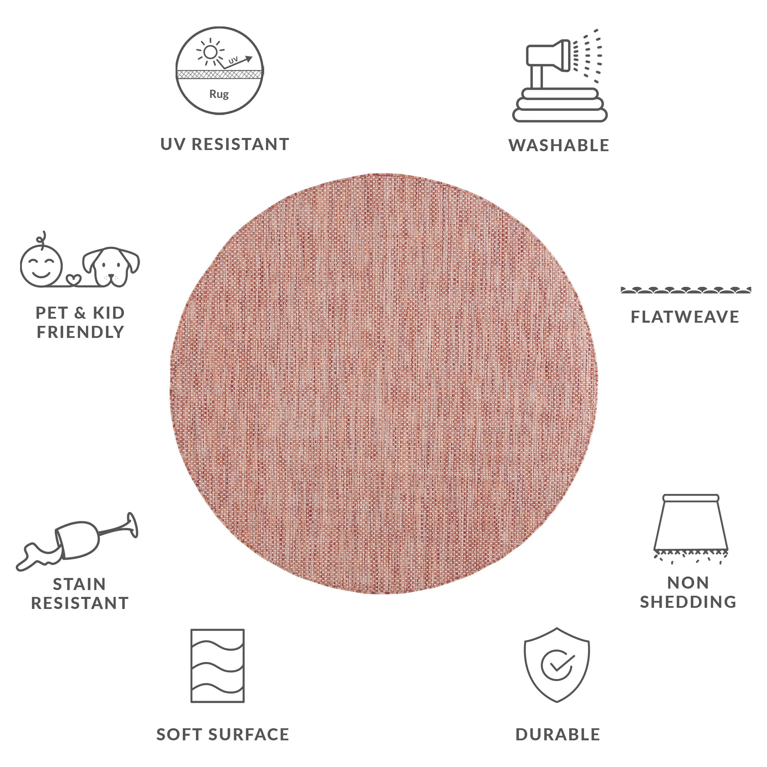 SAFAVIEH Courtyard Begajeta Indoor/Outdoor Waterproof Patio Backyard Rug.