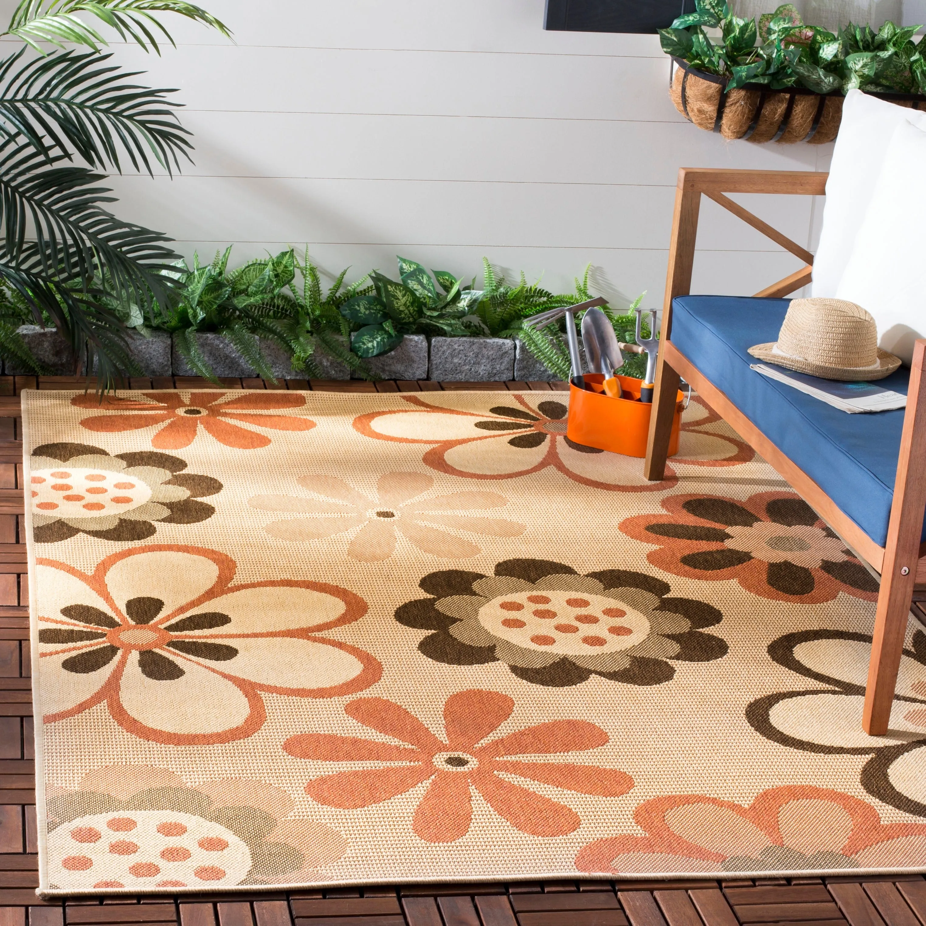 SAFAVIEH Courtyard Doloris Indoor/ Outdoor Waterproof Patio Backyard Rug
