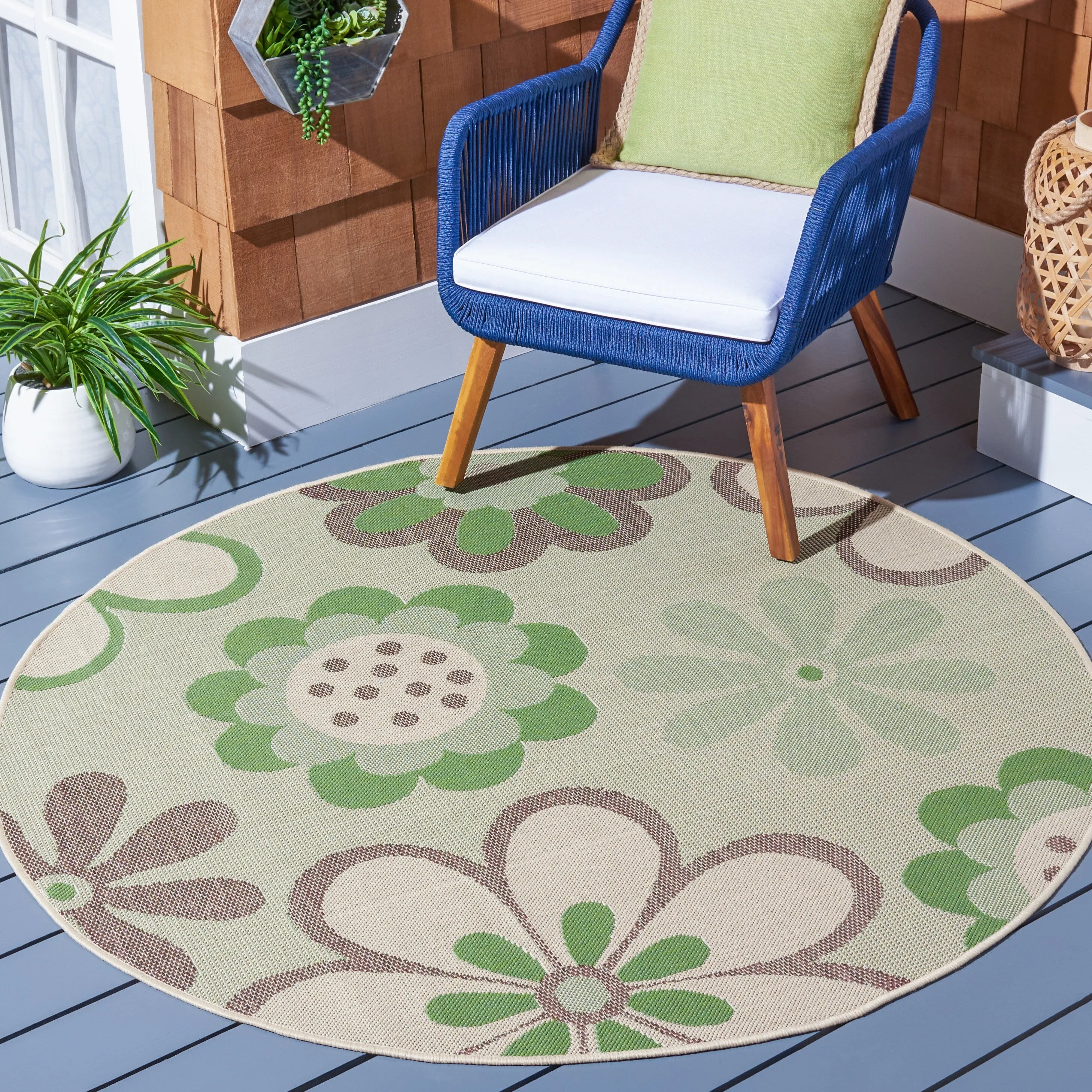 SAFAVIEH Courtyard Doloris Indoor/ Outdoor Waterproof Patio Backyard Rug