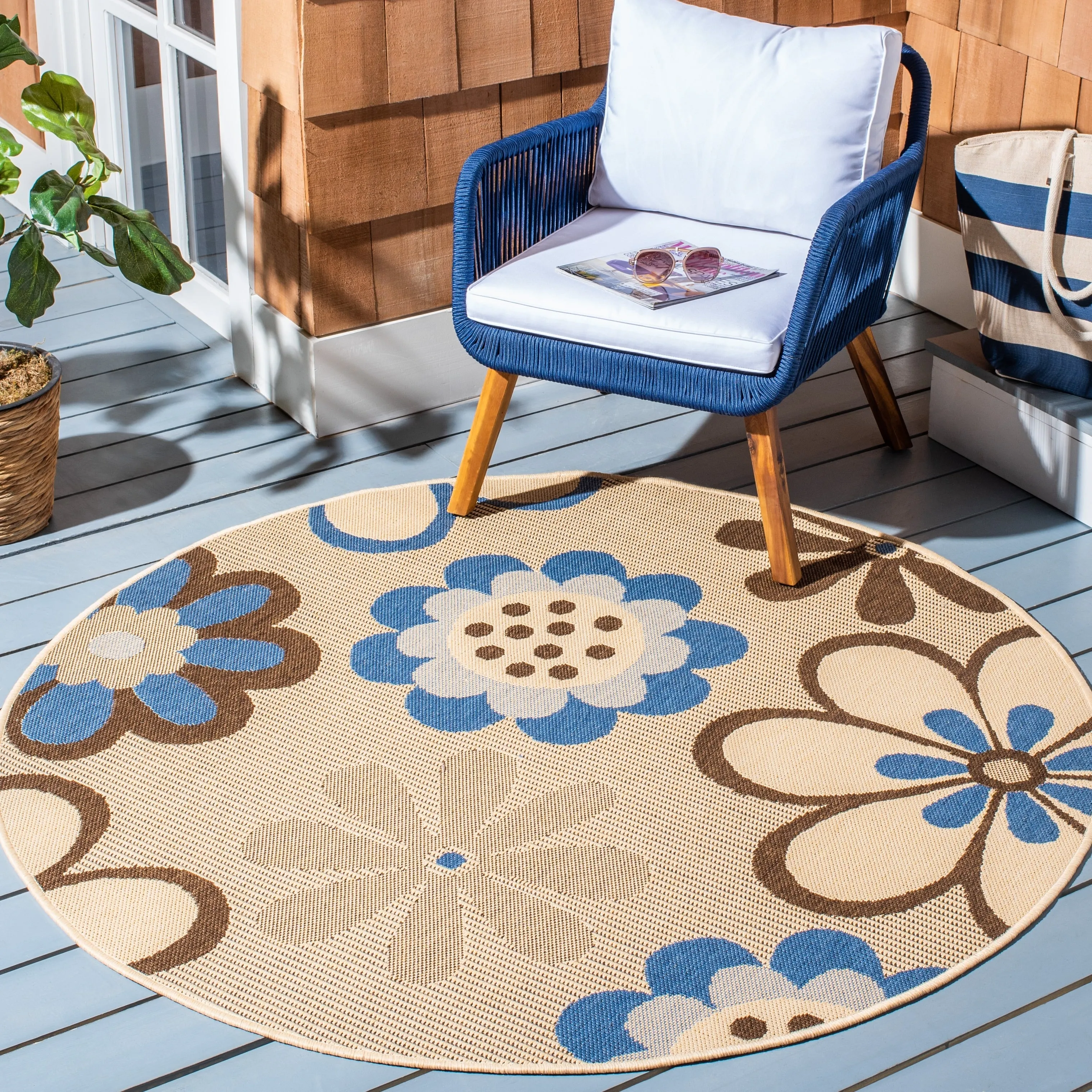 SAFAVIEH Courtyard Doloris Indoor/ Outdoor Waterproof Patio Backyard Rug