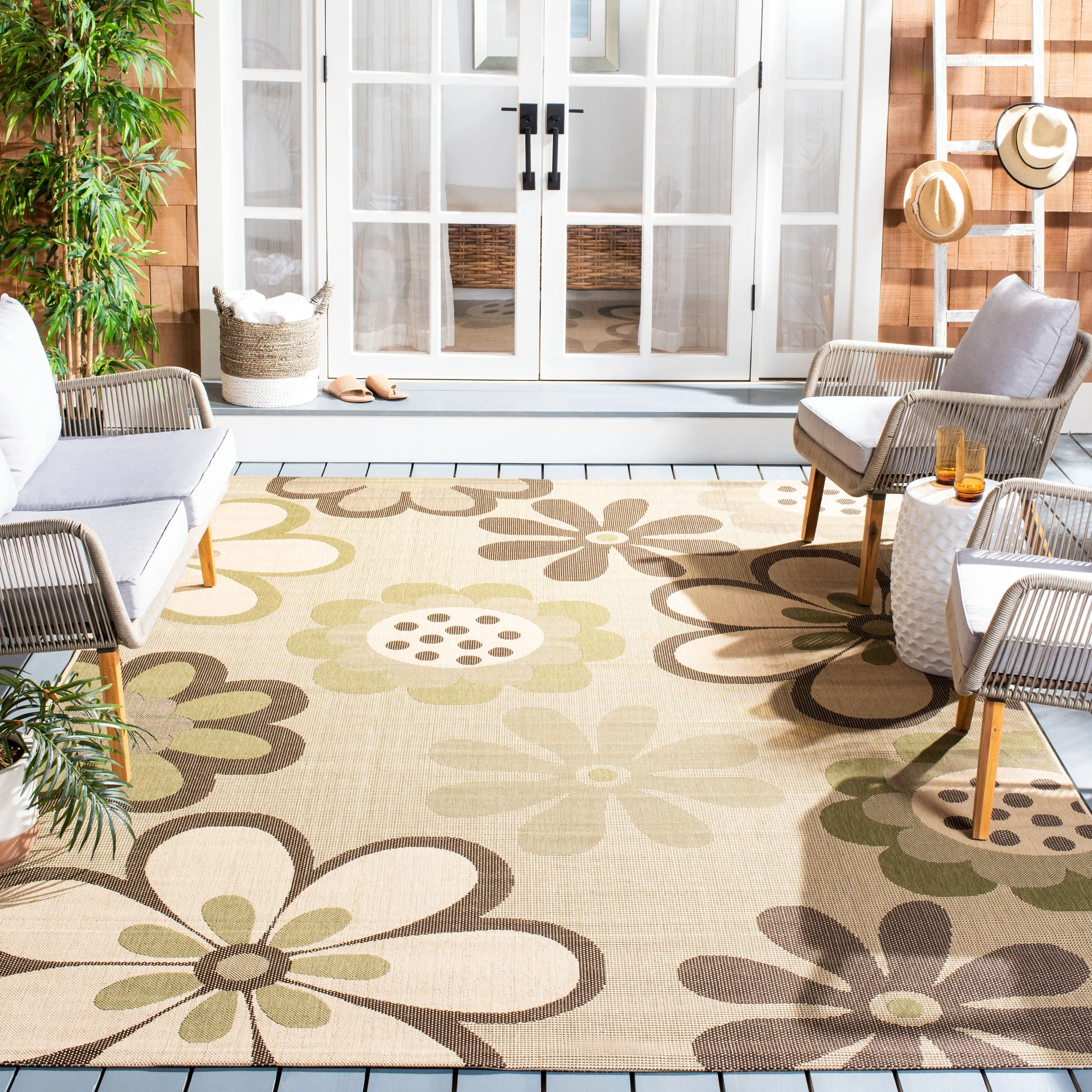 SAFAVIEH Courtyard Doloris Indoor/ Outdoor Waterproof Patio Backyard Rug