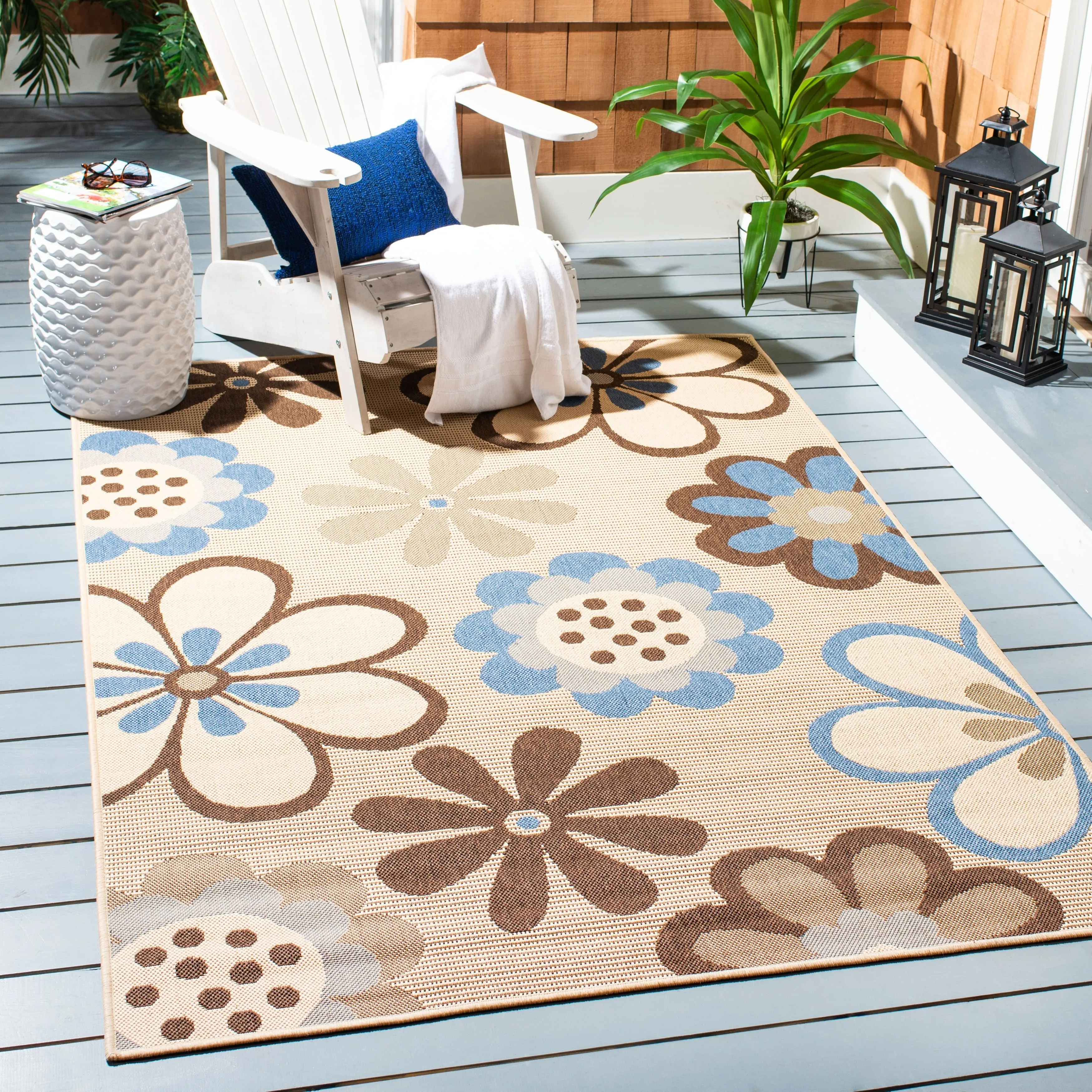 SAFAVIEH Courtyard Doloris Indoor/ Outdoor Waterproof Patio Backyard Rug