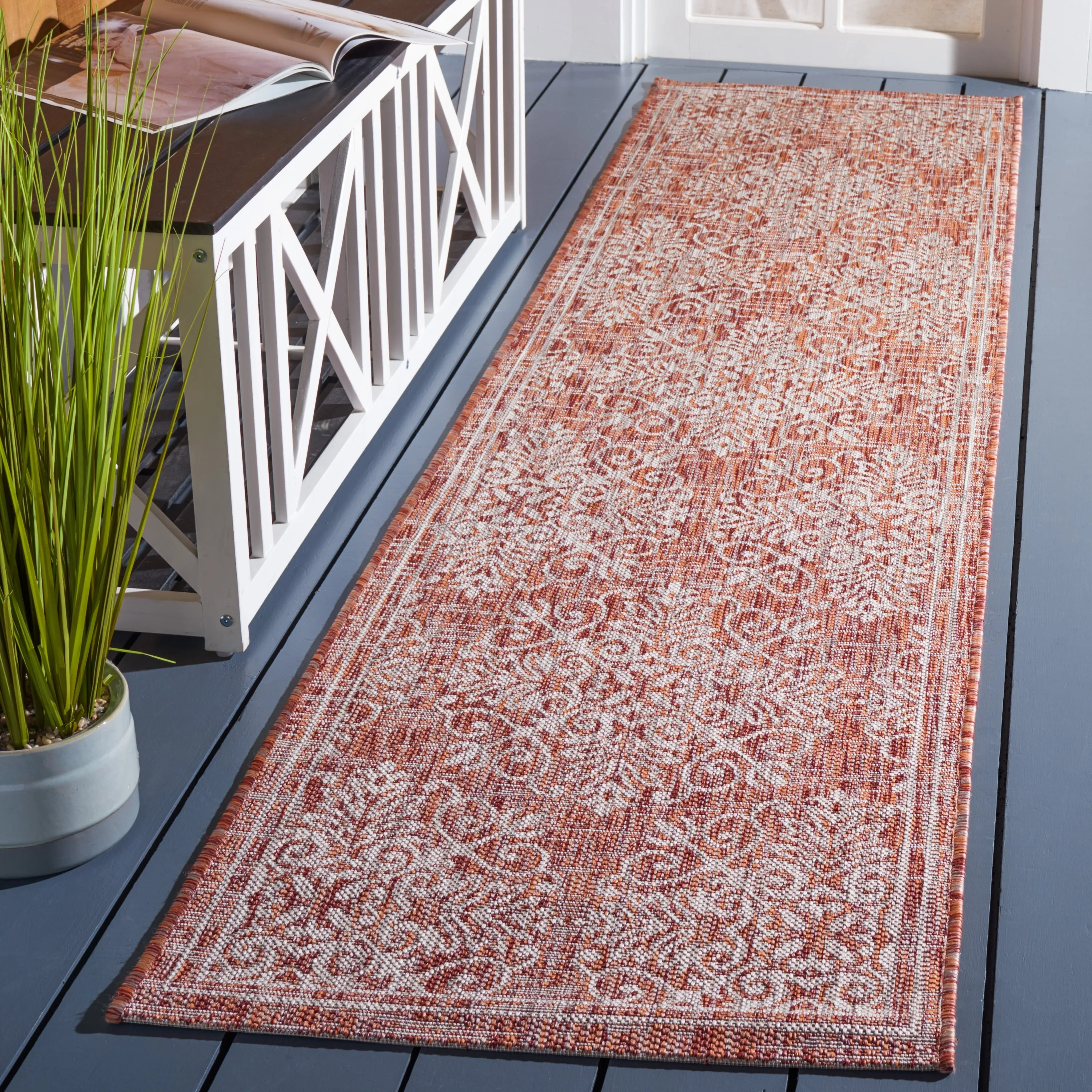 SAFAVIEH Courtyard Fannie Indoor/ Outdoor Waterproof Patio Backyard Rug