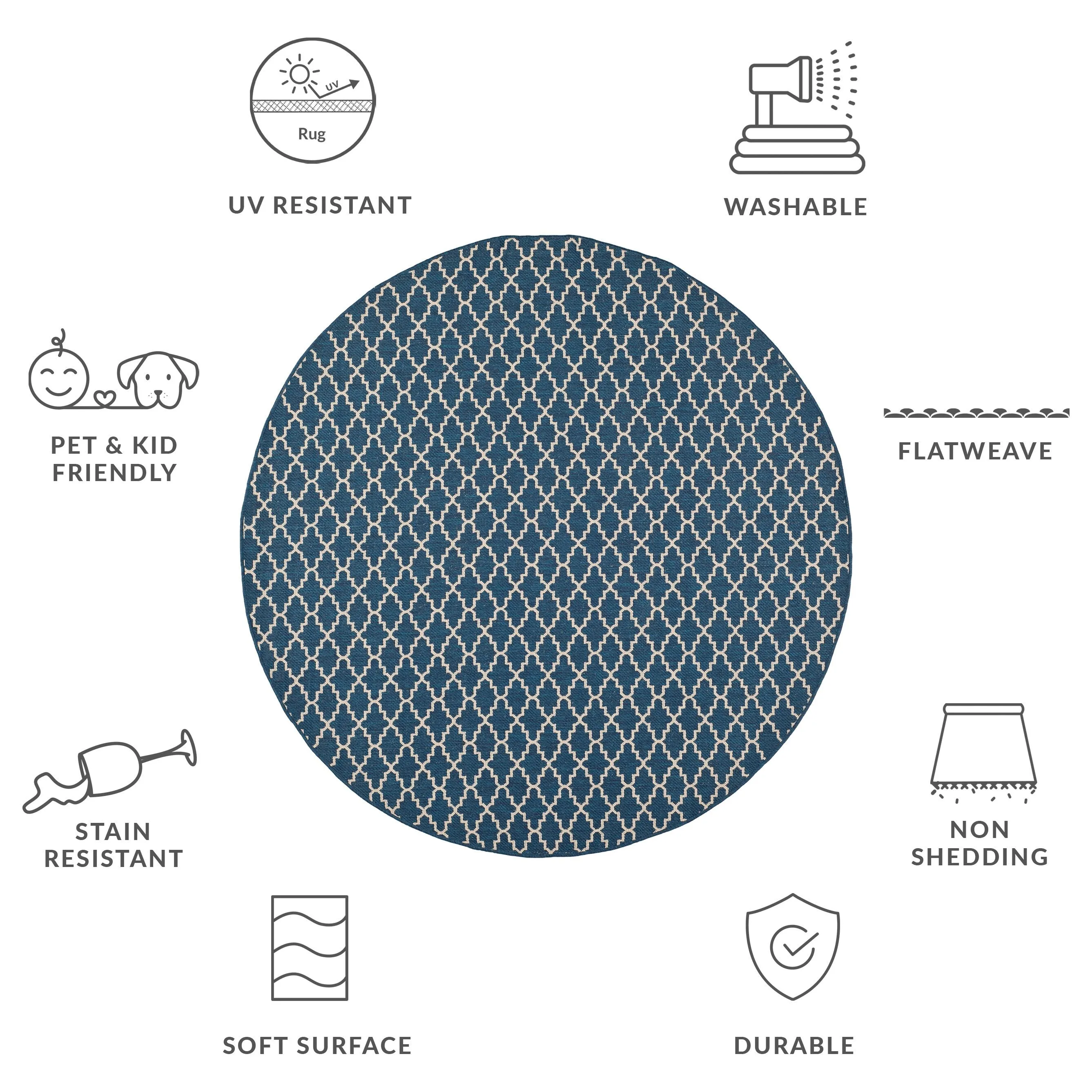 SAFAVIEH Courtyard Gerdi Indoor/ Outdoor Patio Backyard Rug