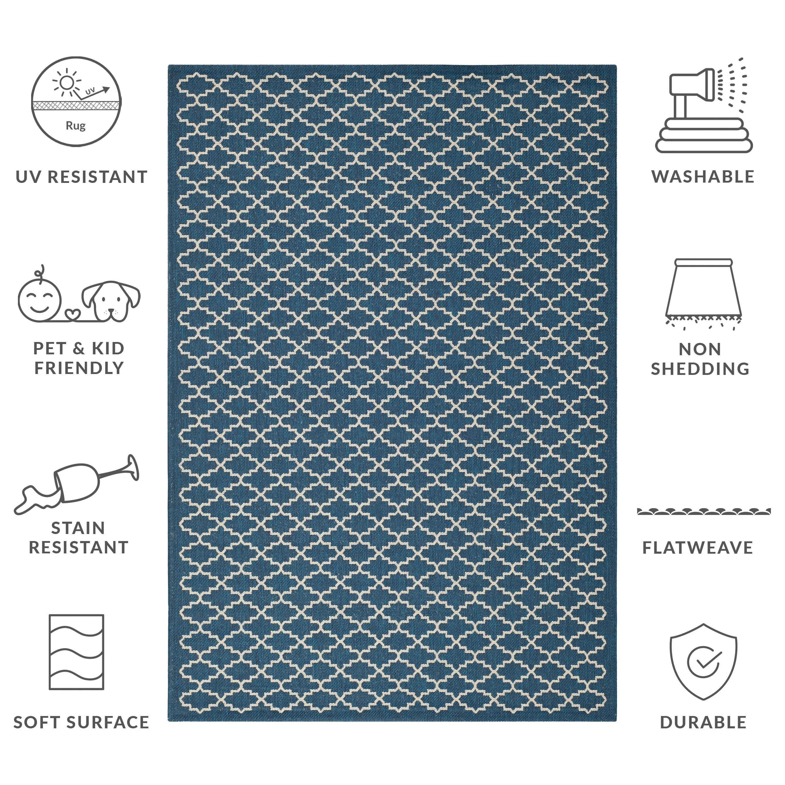 SAFAVIEH Courtyard Gerdi Indoor/ Outdoor Patio Backyard Rug