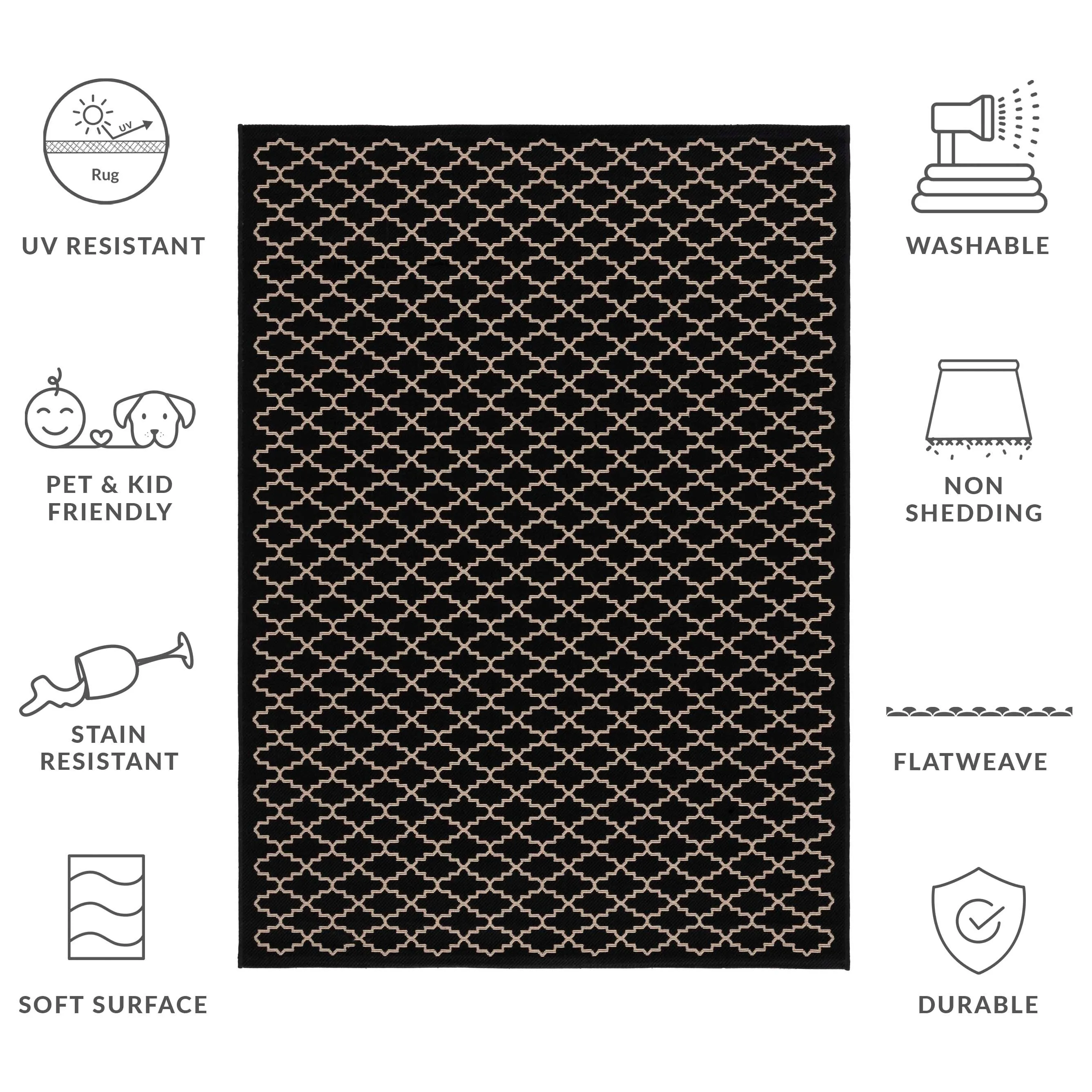 SAFAVIEH Courtyard Gerdi Indoor/ Outdoor Patio Backyard Rug