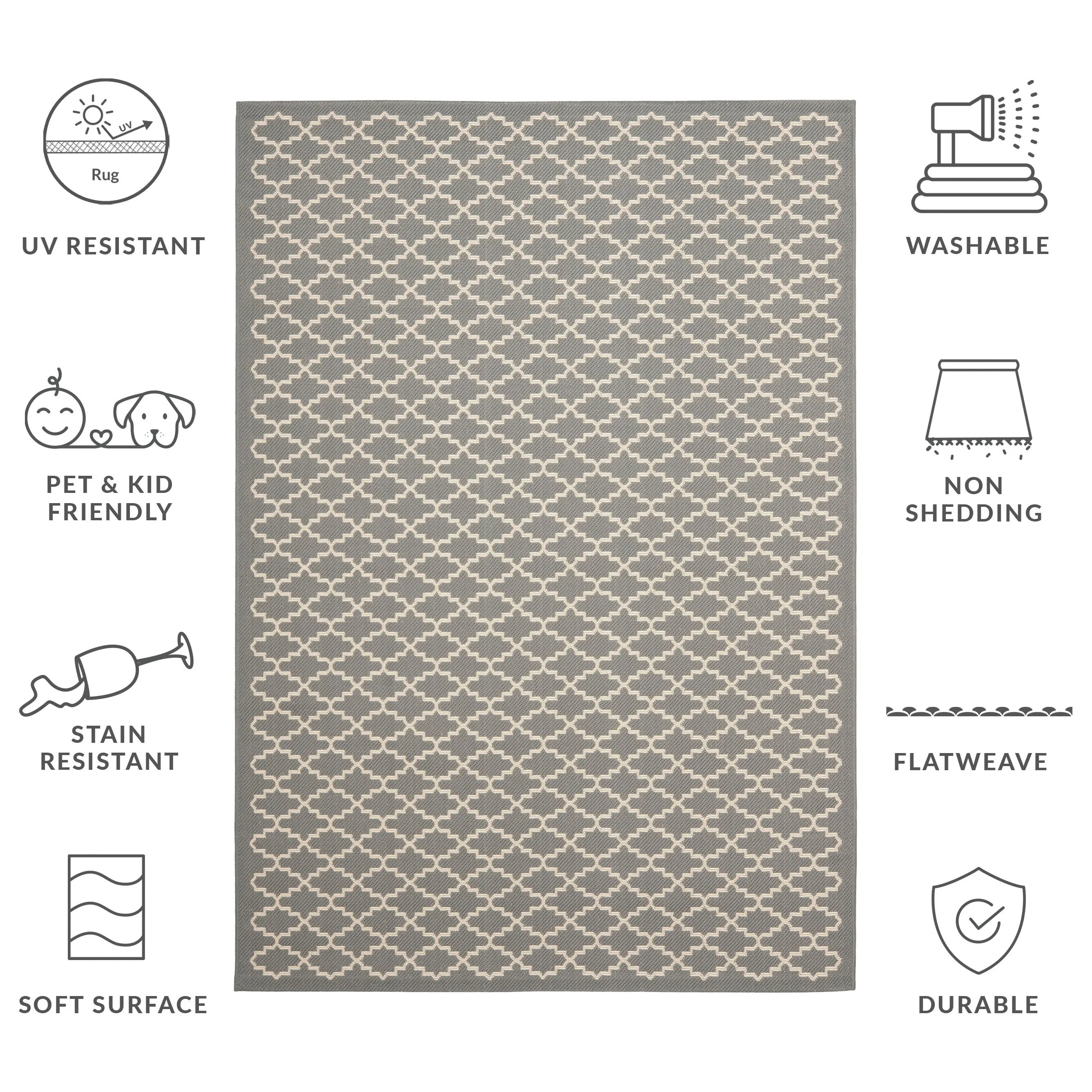 SAFAVIEH Courtyard Gerdi Indoor/ Outdoor Patio Backyard Rug
