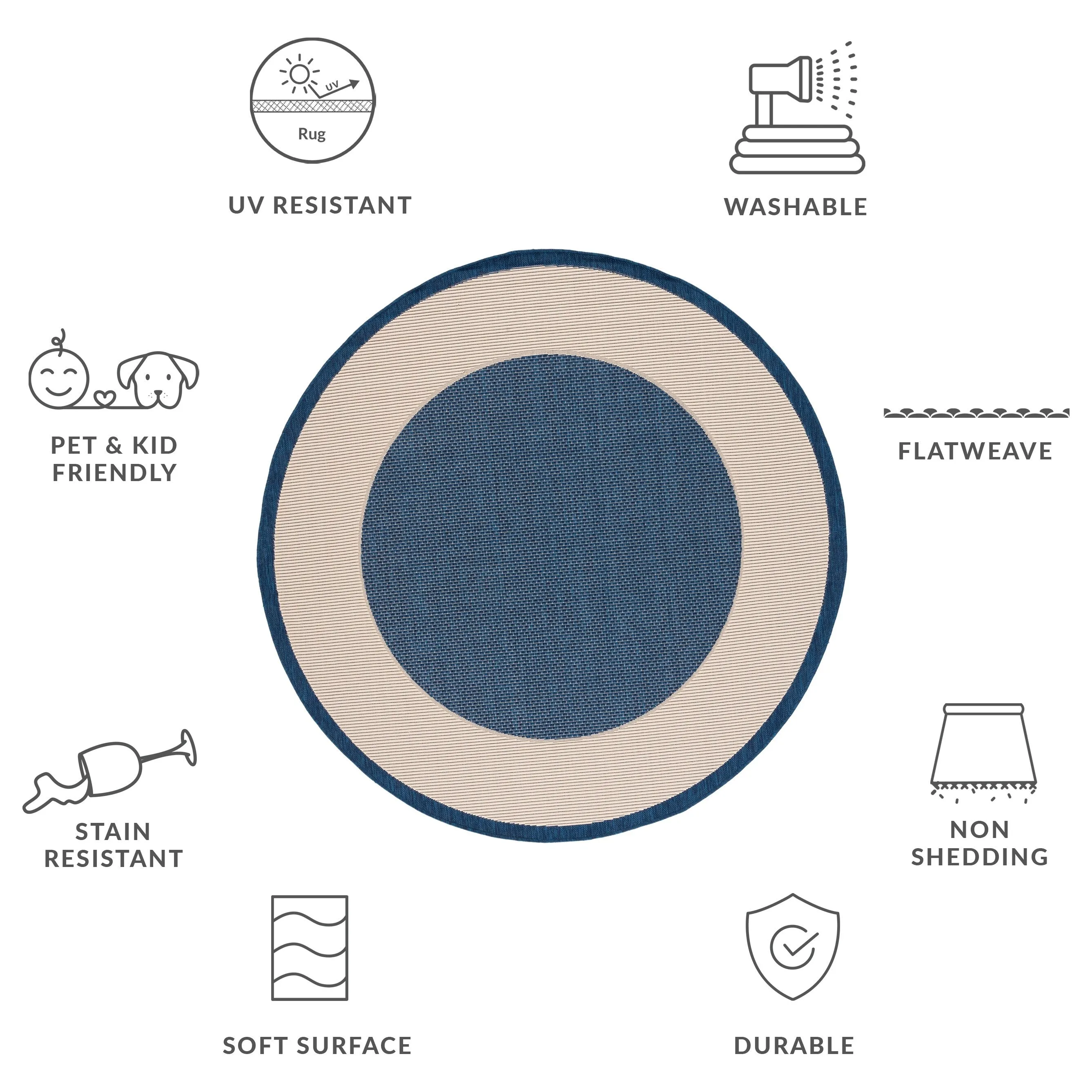 SAFAVIEH Courtyard Gwenneth Indoor/Outdoor Waterproof Patio Backyard Rug
