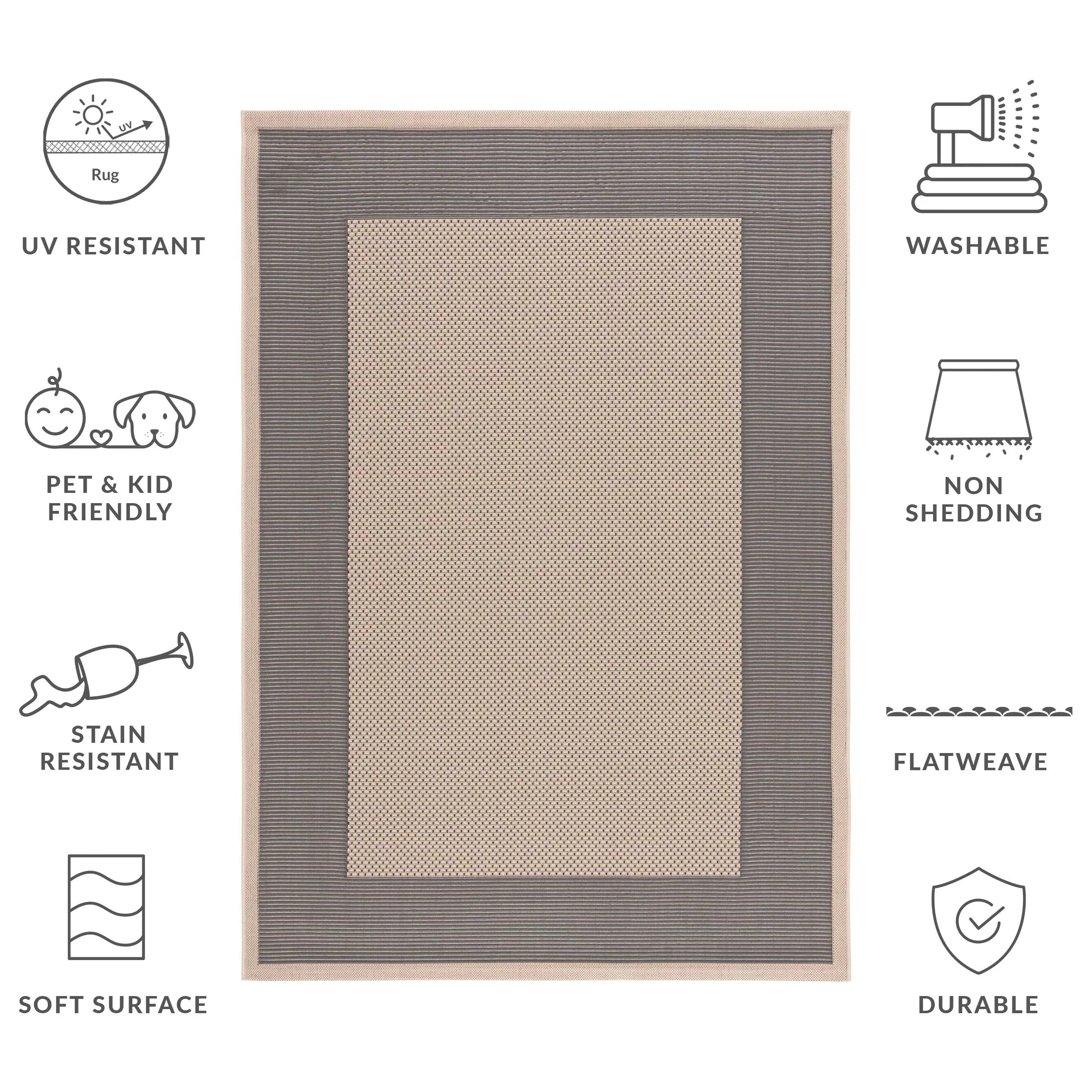 SAFAVIEH Courtyard Gwenneth Indoor/Outdoor Waterproof Patio Backyard Rug