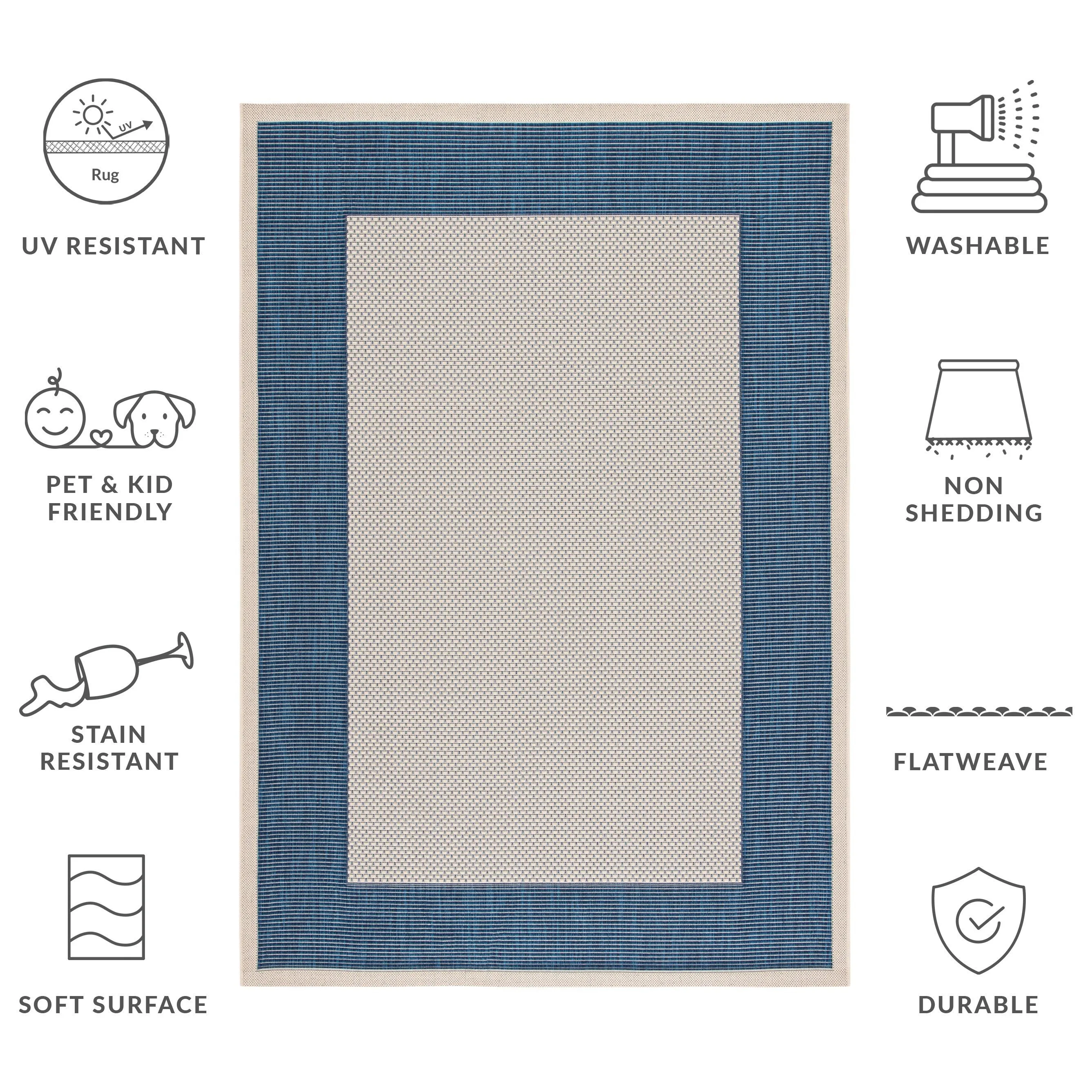 SAFAVIEH Courtyard Gwenneth Indoor/Outdoor Waterproof Patio Backyard Rug