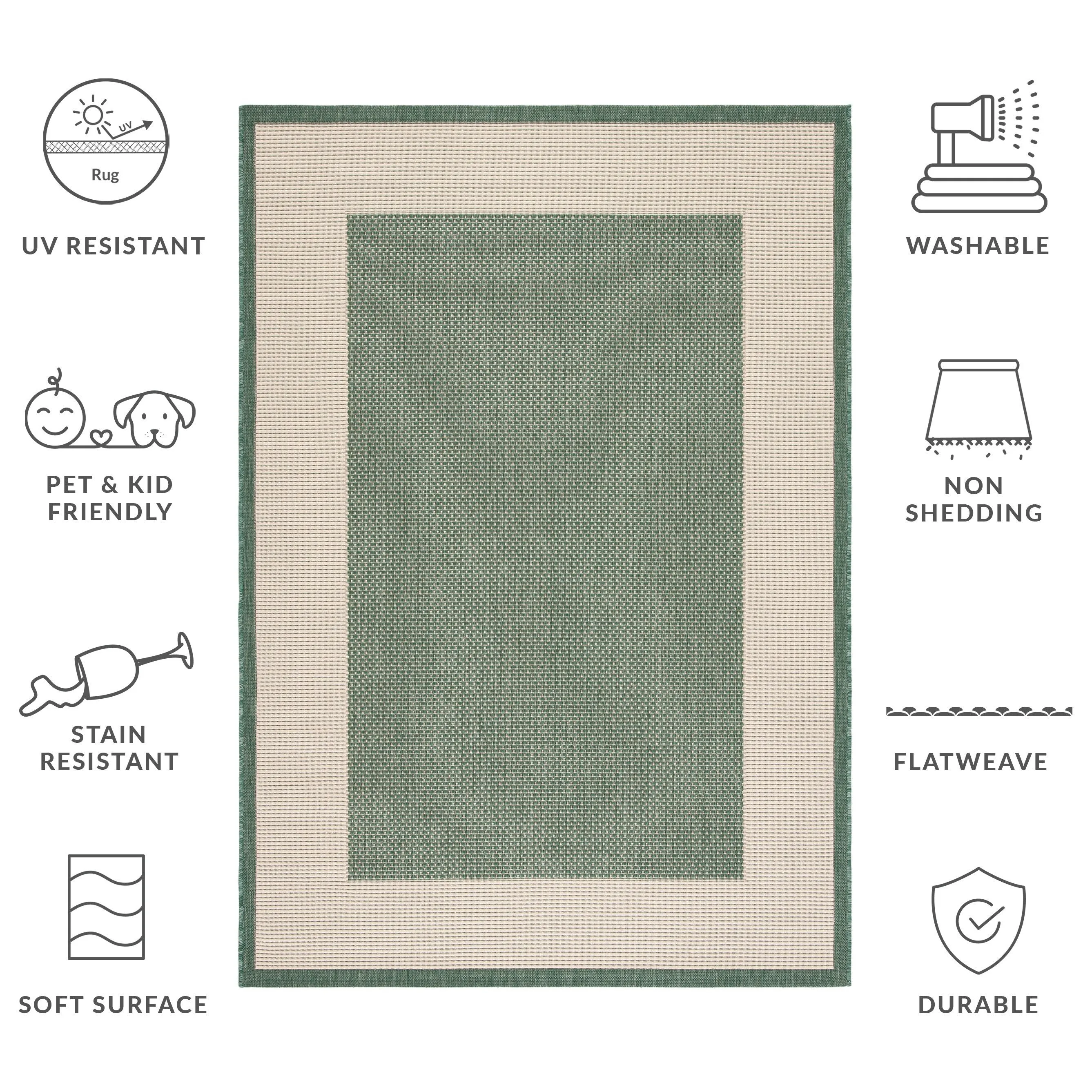 SAFAVIEH Courtyard Gwenneth Indoor/Outdoor Waterproof Patio Backyard Rug