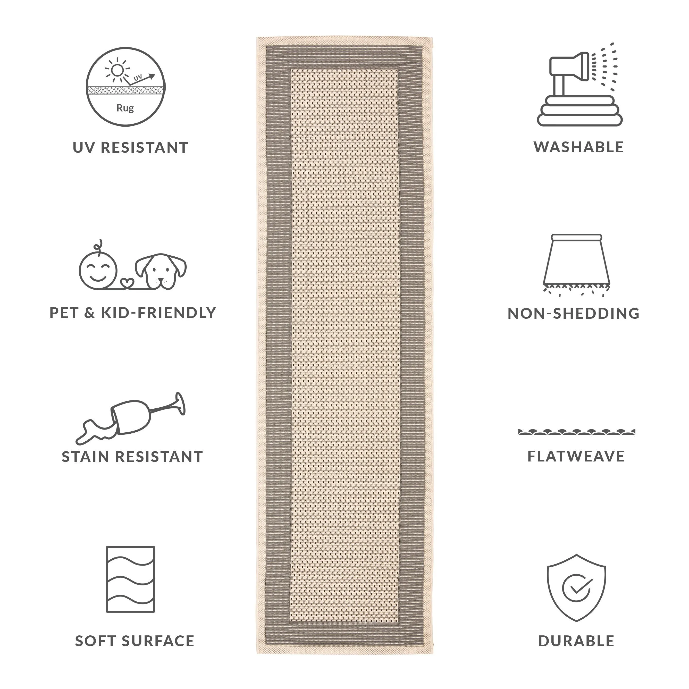 SAFAVIEH Courtyard Gwenneth Indoor/Outdoor Waterproof Patio Backyard Rug