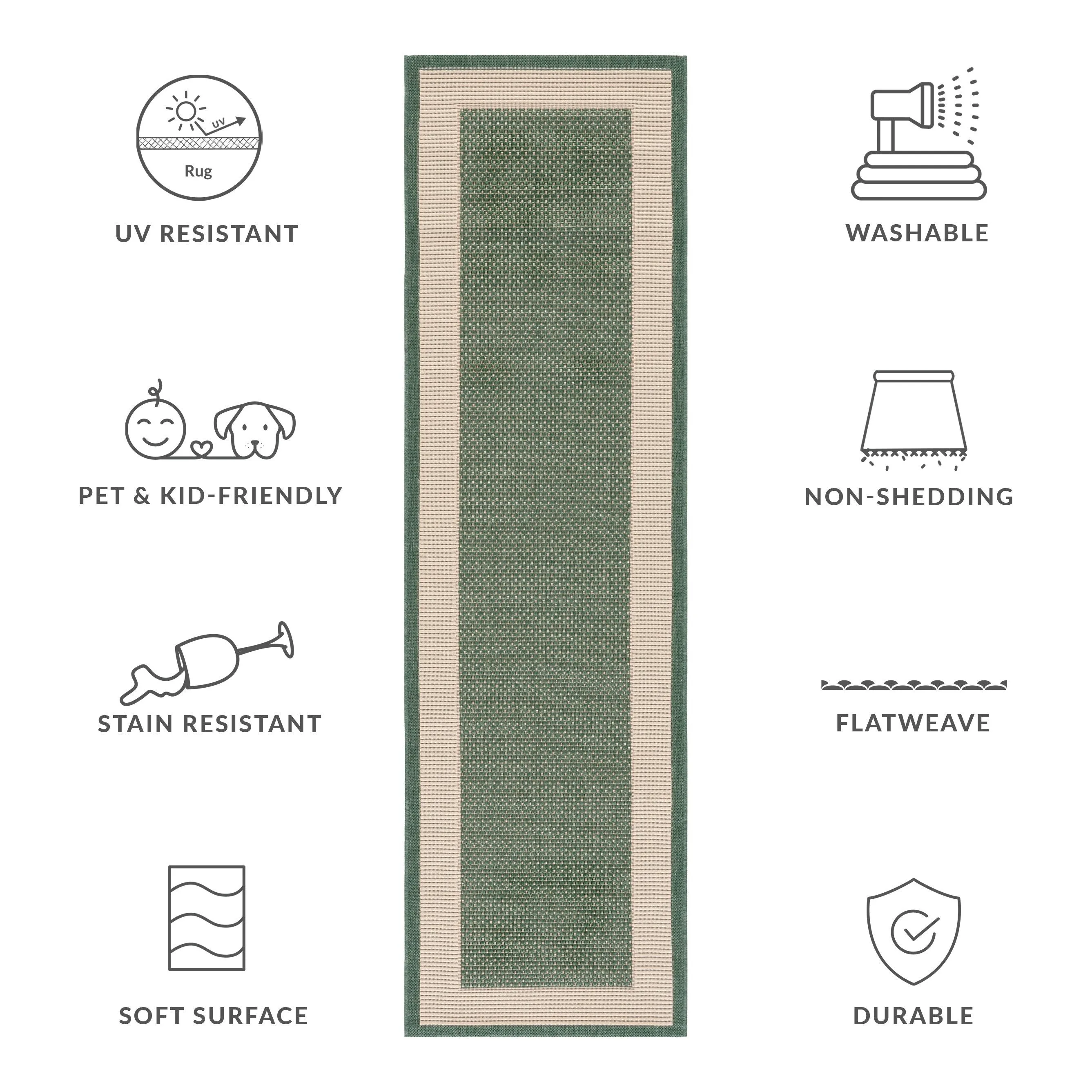 SAFAVIEH Courtyard Gwenneth Indoor/Outdoor Waterproof Patio Backyard Rug