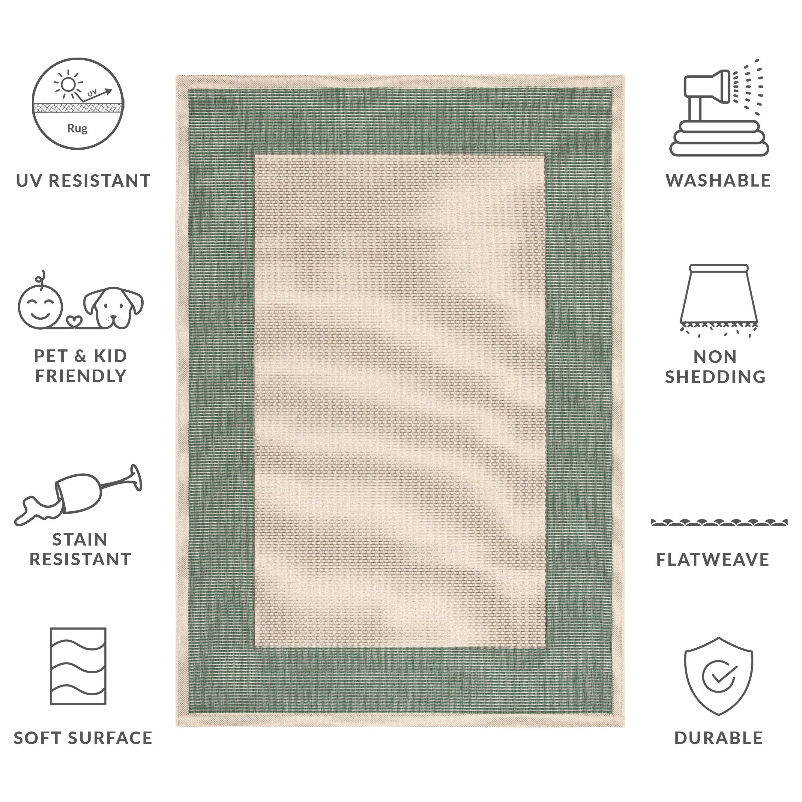 SAFAVIEH Courtyard Gwenneth Indoor/Outdoor Waterproof Patio Backyard Rug