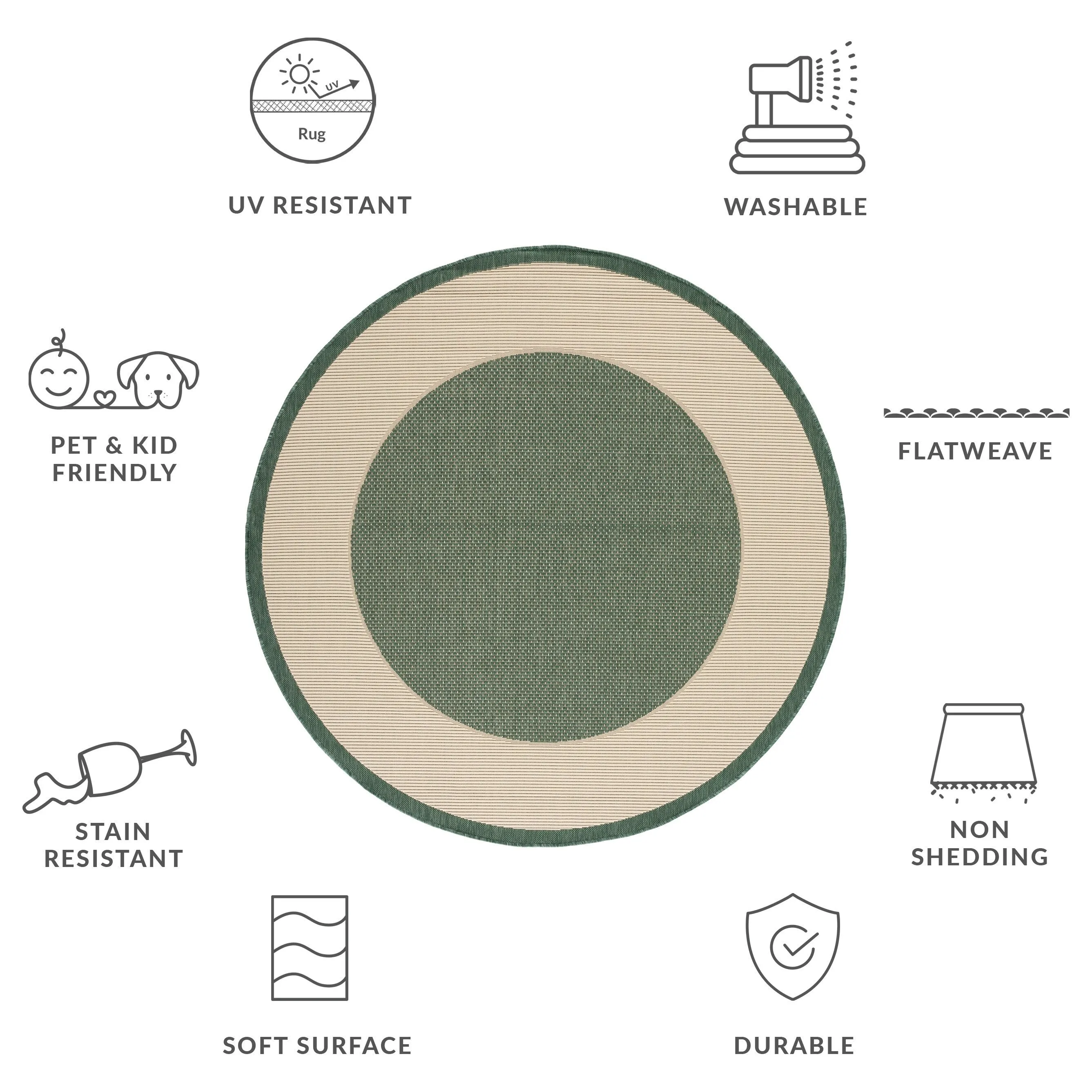 SAFAVIEH Courtyard Gwenneth Indoor/Outdoor Waterproof Patio Backyard Rug