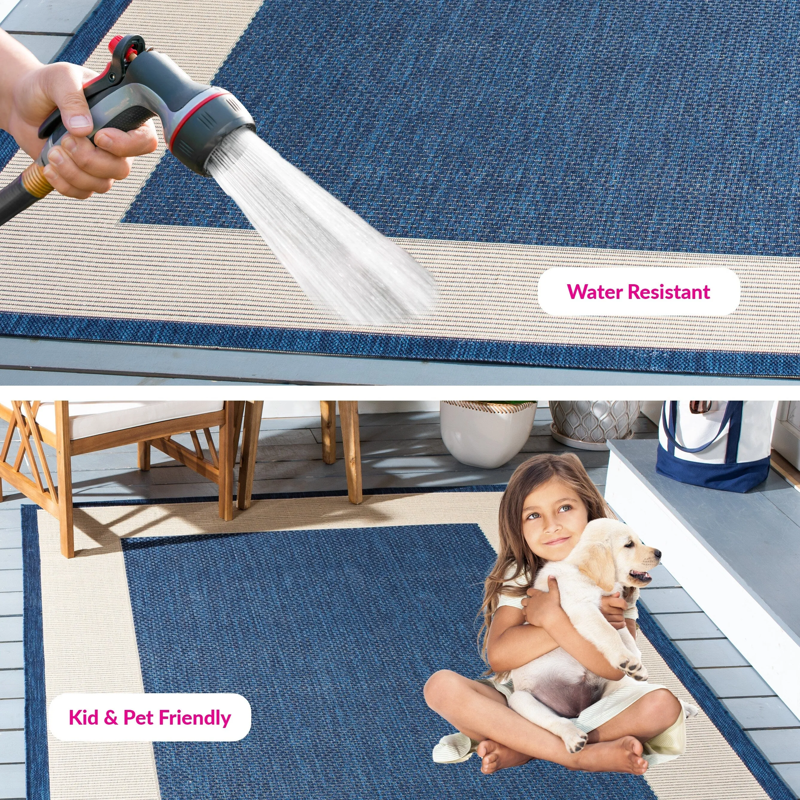 SAFAVIEH Courtyard Gwenneth Indoor/Outdoor Waterproof Patio Backyard Rug