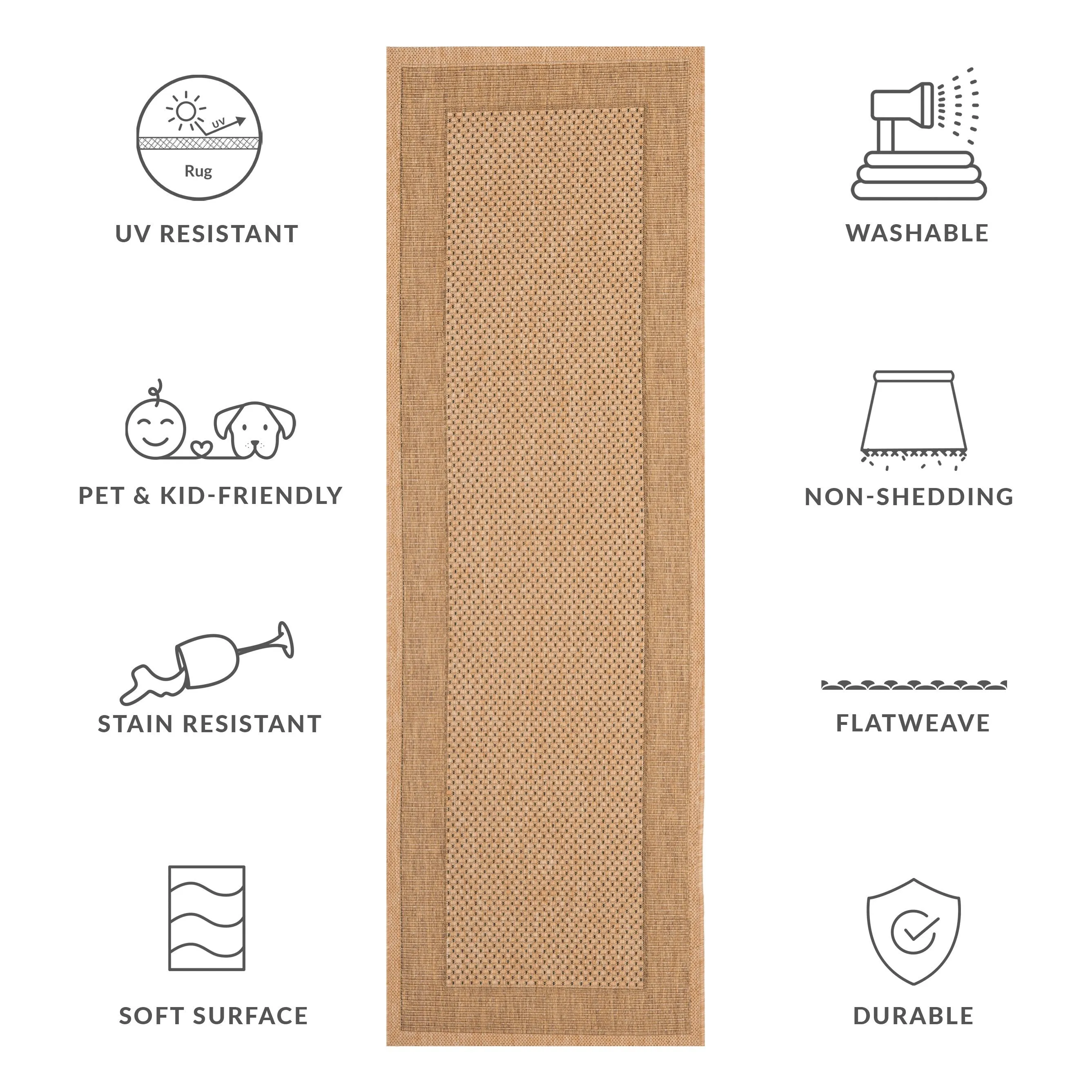 SAFAVIEH Courtyard Gwenneth Indoor/Outdoor Waterproof Patio Backyard Rug