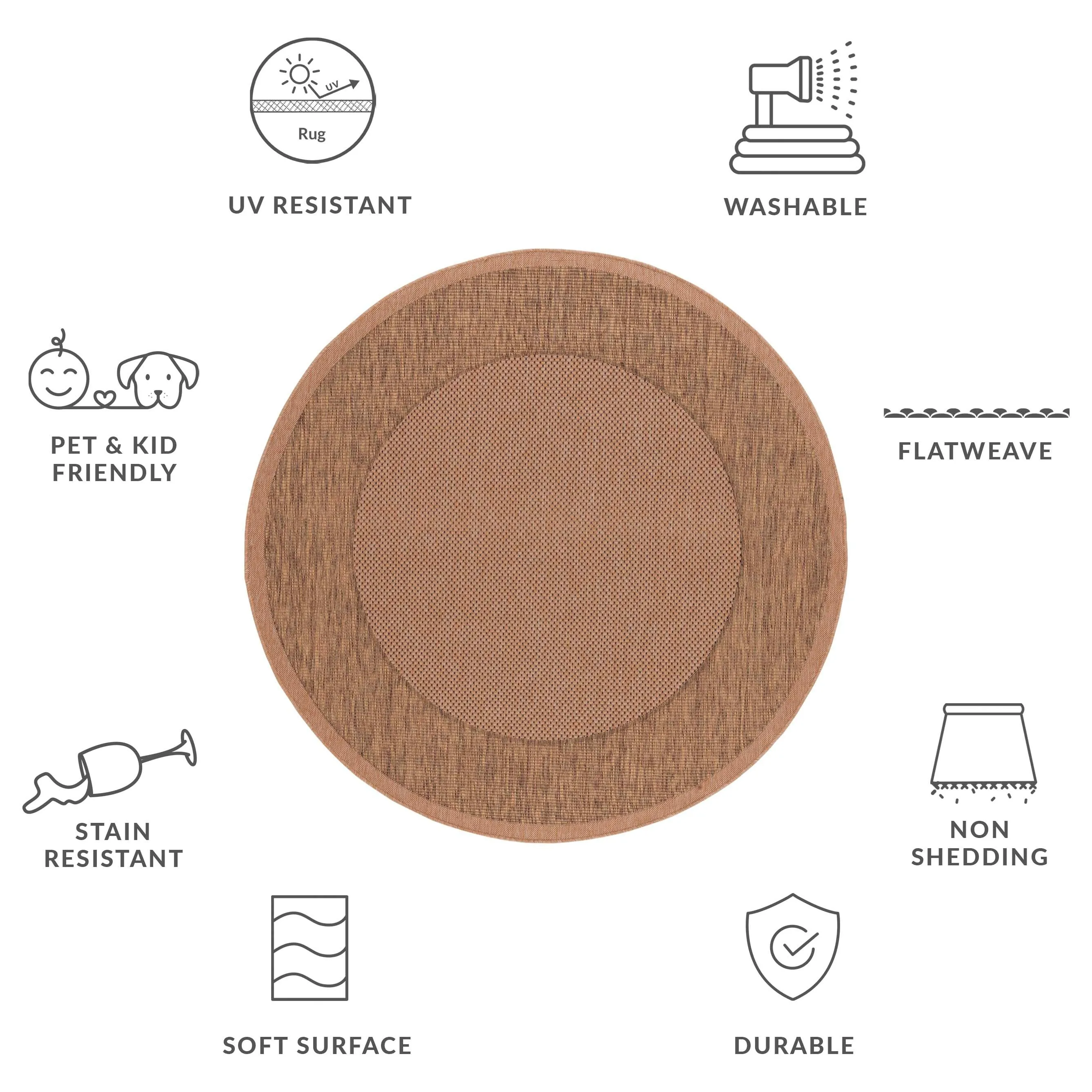 SAFAVIEH Courtyard Gwenneth Indoor/Outdoor Waterproof Patio Backyard Rug