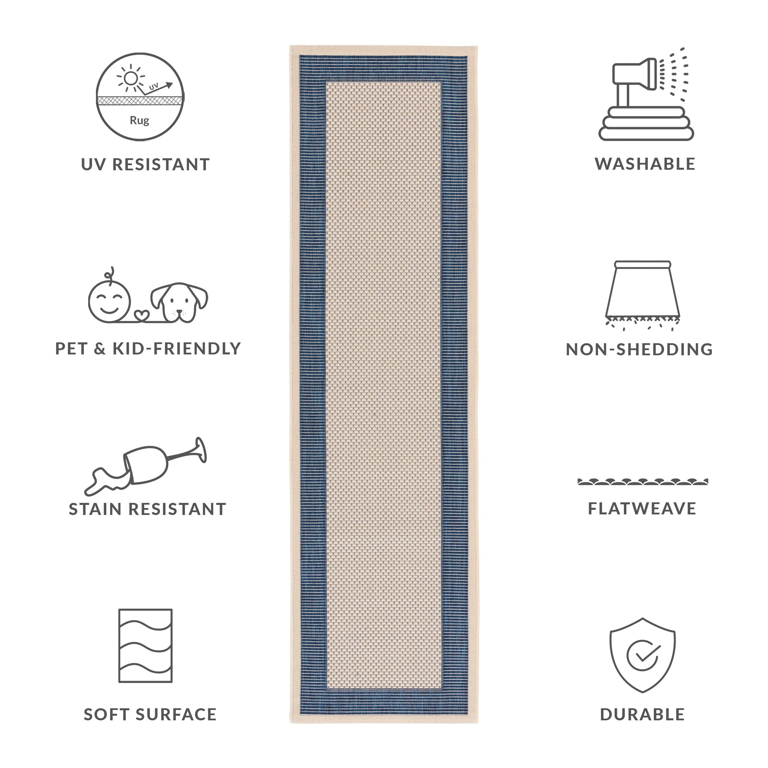 SAFAVIEH Courtyard Gwenneth Indoor/Outdoor Waterproof Patio Backyard Rug