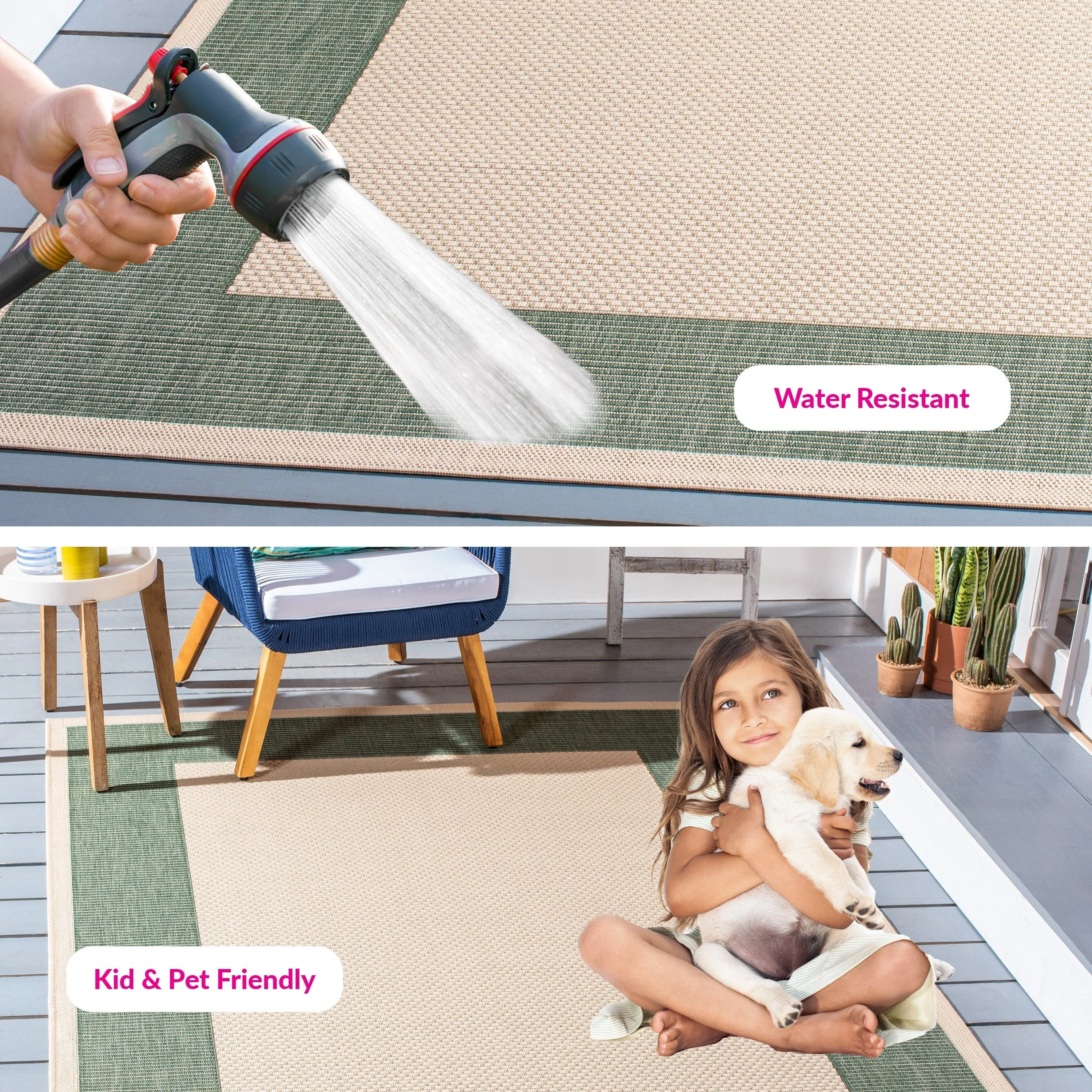 SAFAVIEH Courtyard Gwenneth Indoor/Outdoor Waterproof Patio Backyard Rug