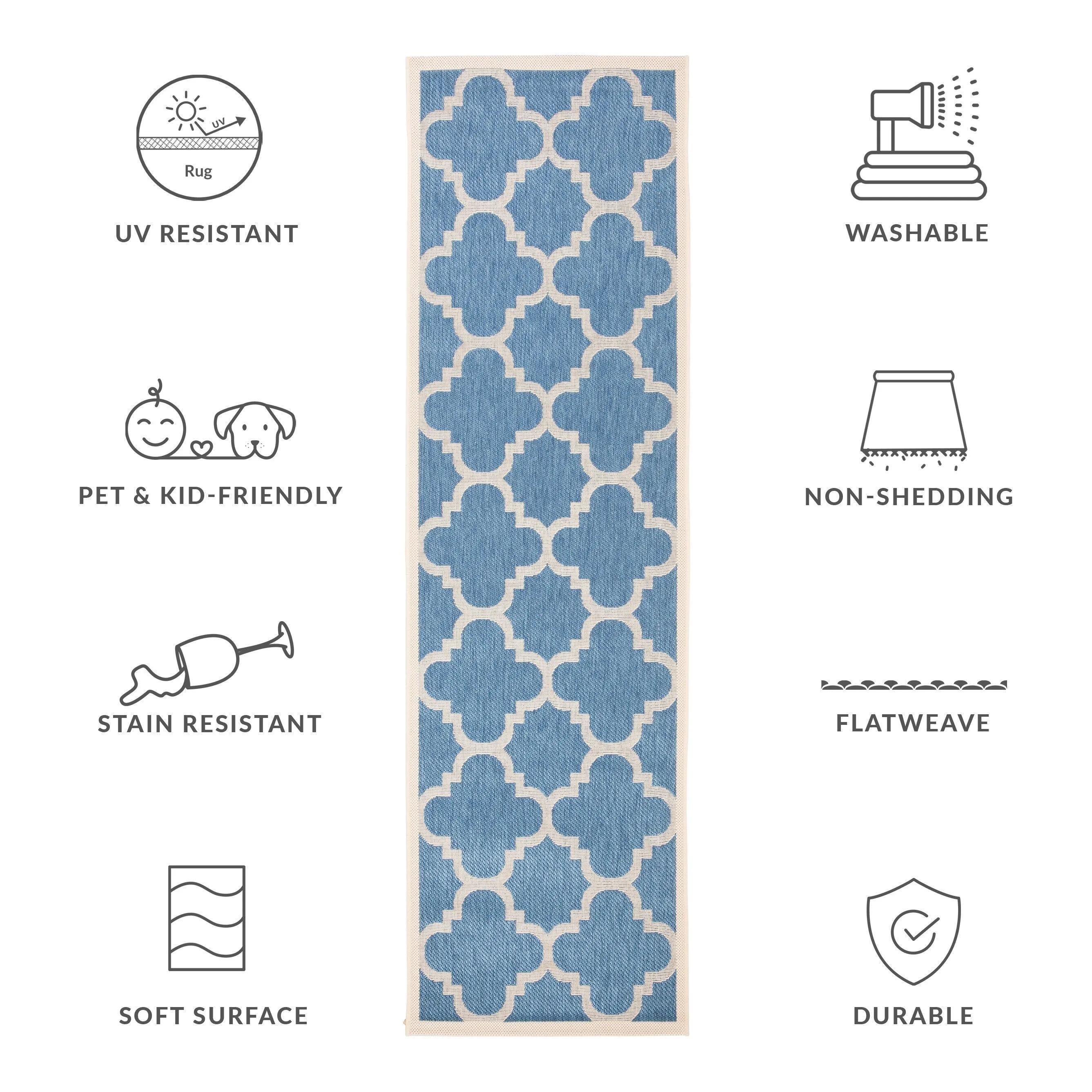 SAFAVIEH Courtyard Hafiza Indoor/ Outdoor Waterproof Patio Backyard Rug