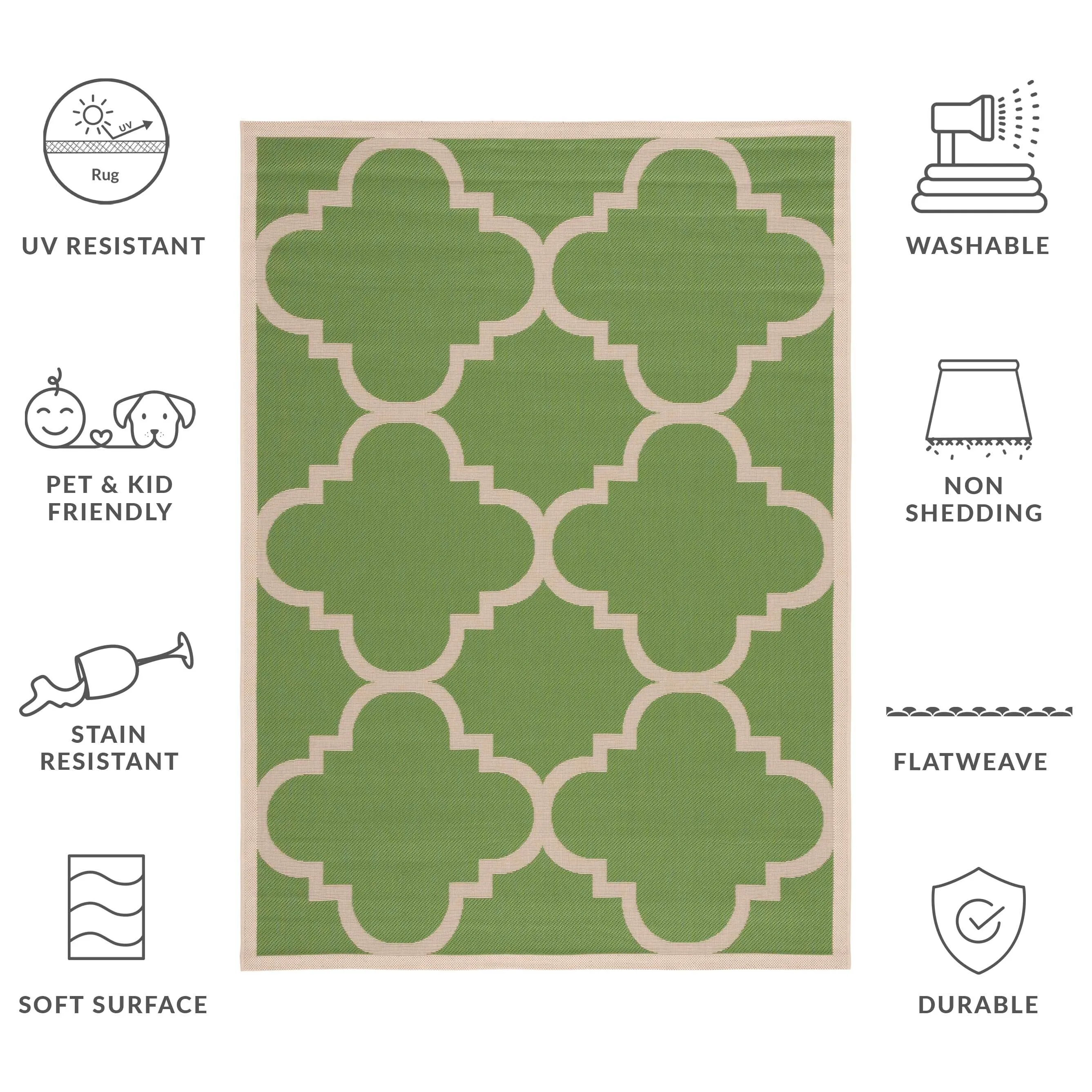 SAFAVIEH Courtyard Hafiza Indoor/ Outdoor Waterproof Patio Backyard Rug