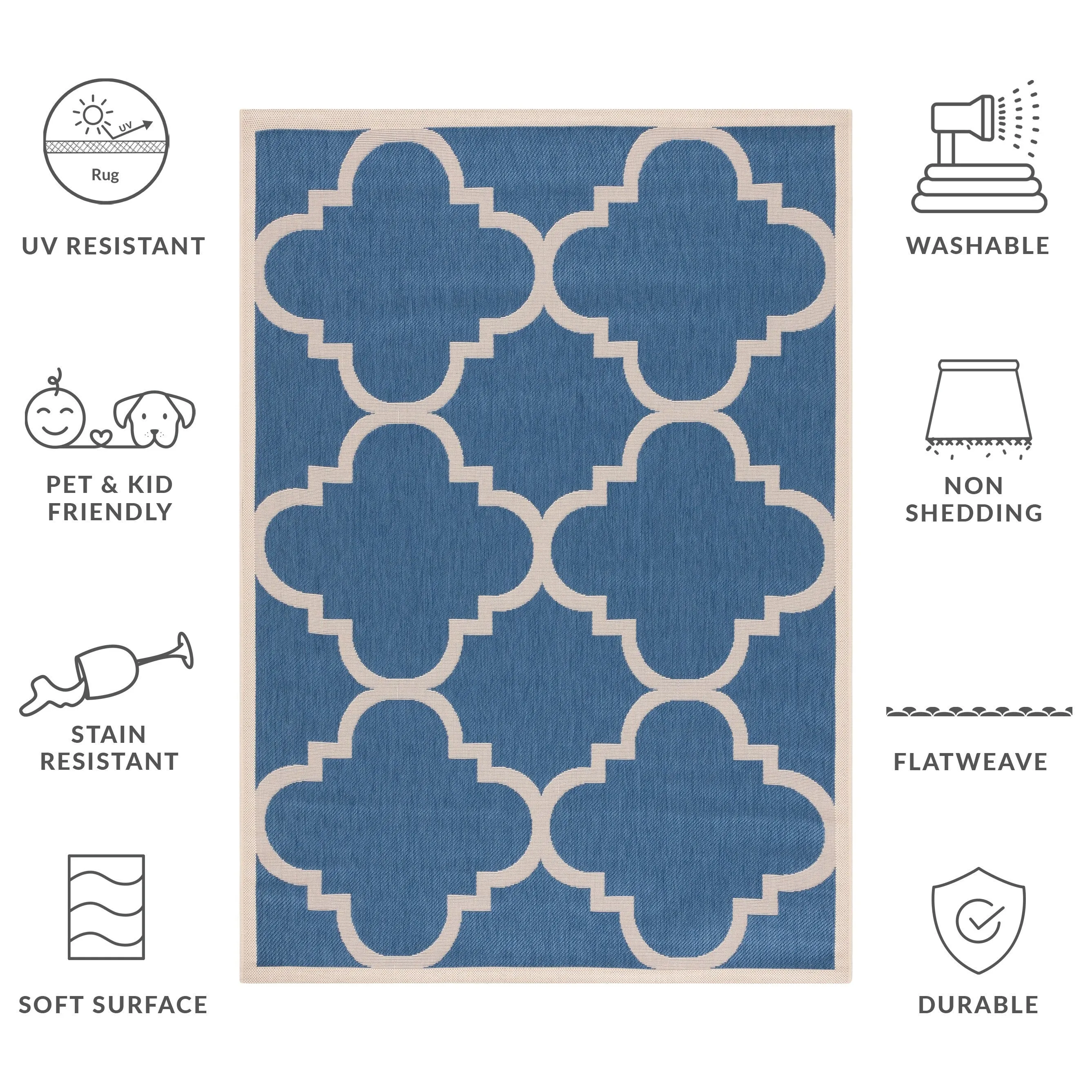 SAFAVIEH Courtyard Hafiza Indoor/ Outdoor Waterproof Patio Backyard Rug