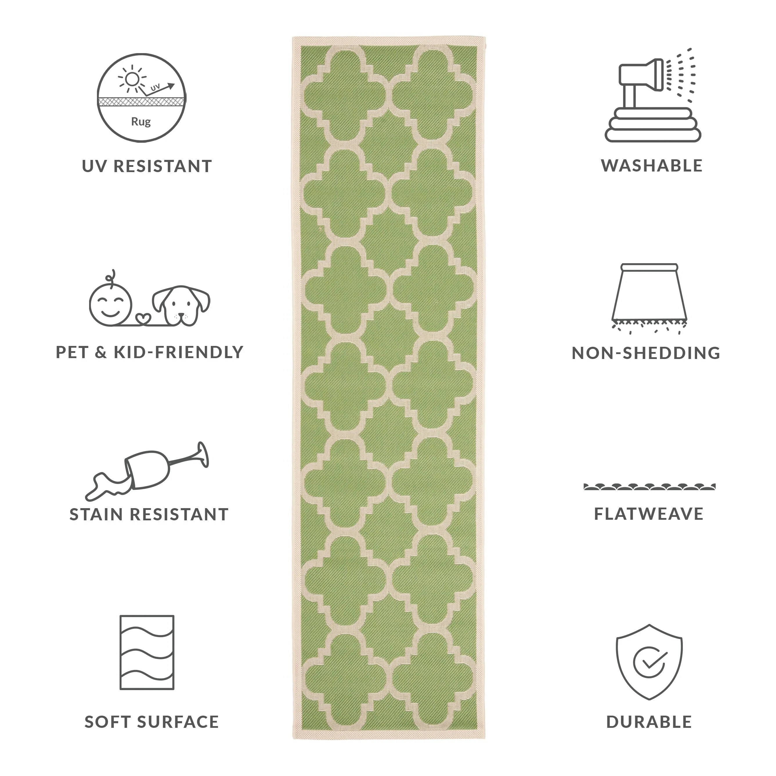 SAFAVIEH Courtyard Hafiza Indoor/ Outdoor Waterproof Patio Backyard Rug