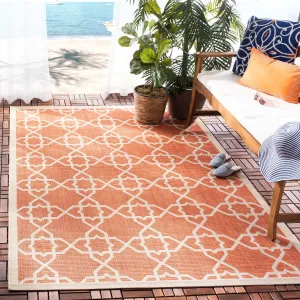SAFAVIEH Courtyard Hanifa Trellis Indoor/ Outdoor Waterproof Patio Backyard Rug