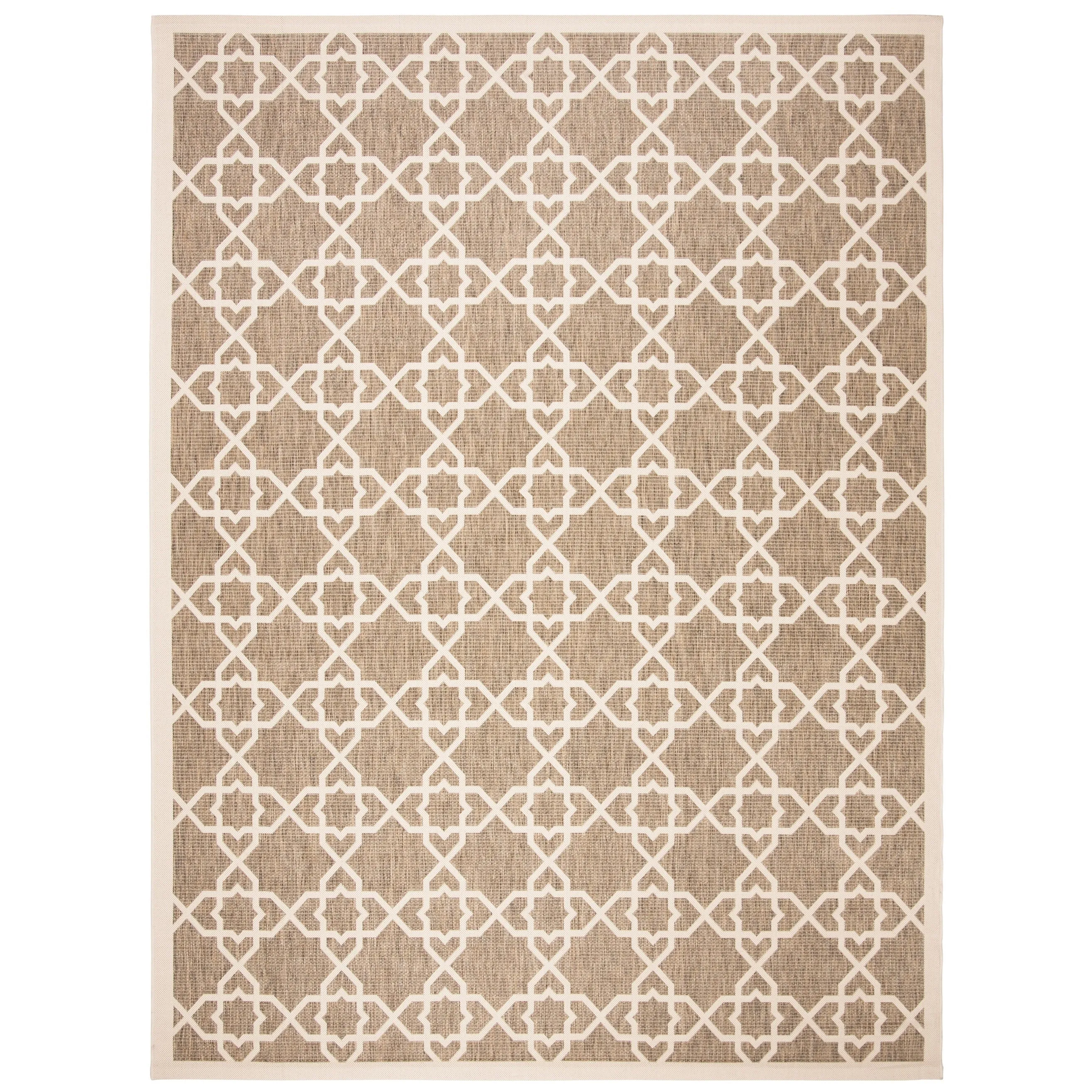 SAFAVIEH Courtyard Hanifa Trellis Indoor/ Outdoor Waterproof Patio Backyard Rug