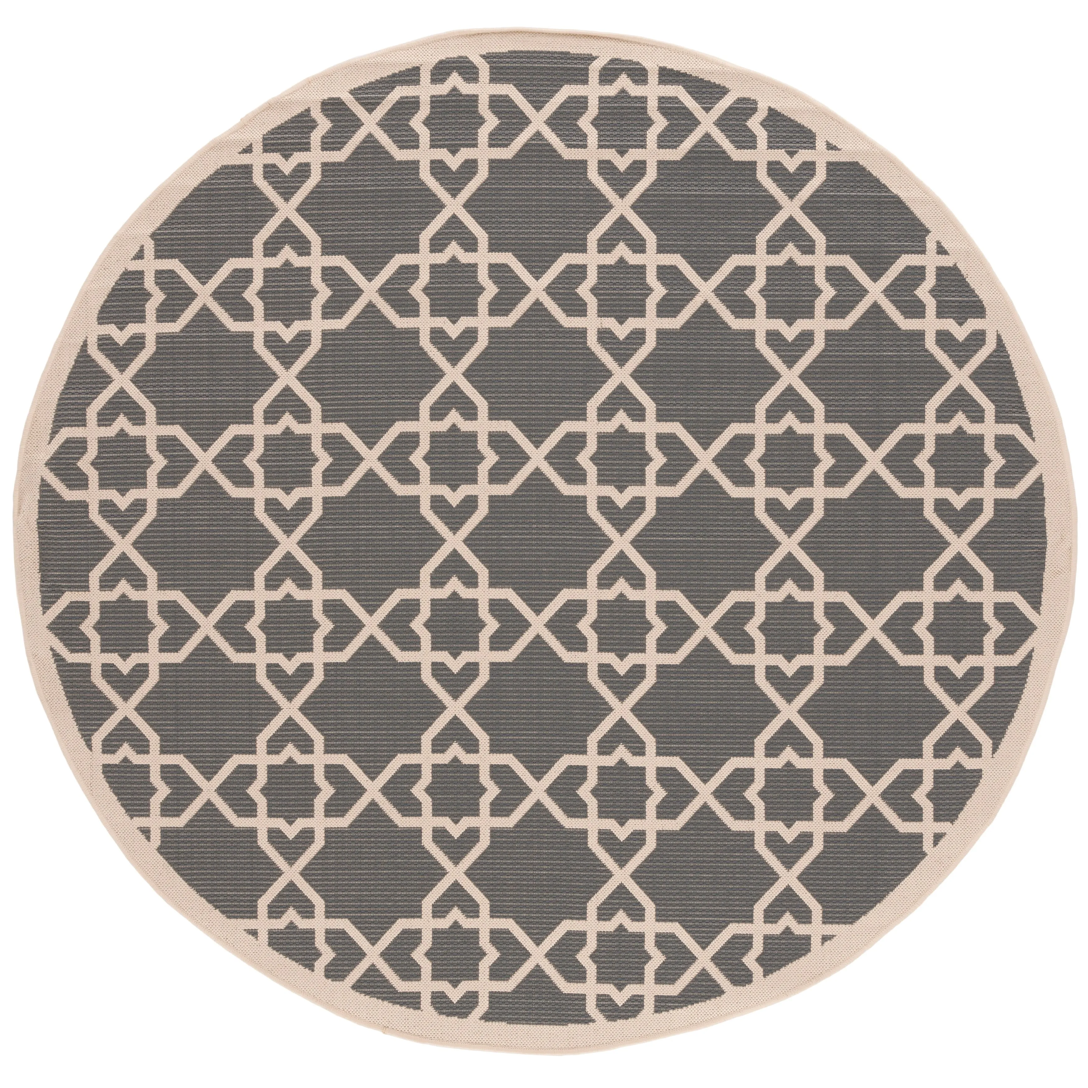 SAFAVIEH Courtyard Hanifa Trellis Indoor/ Outdoor Waterproof Patio Backyard Rug