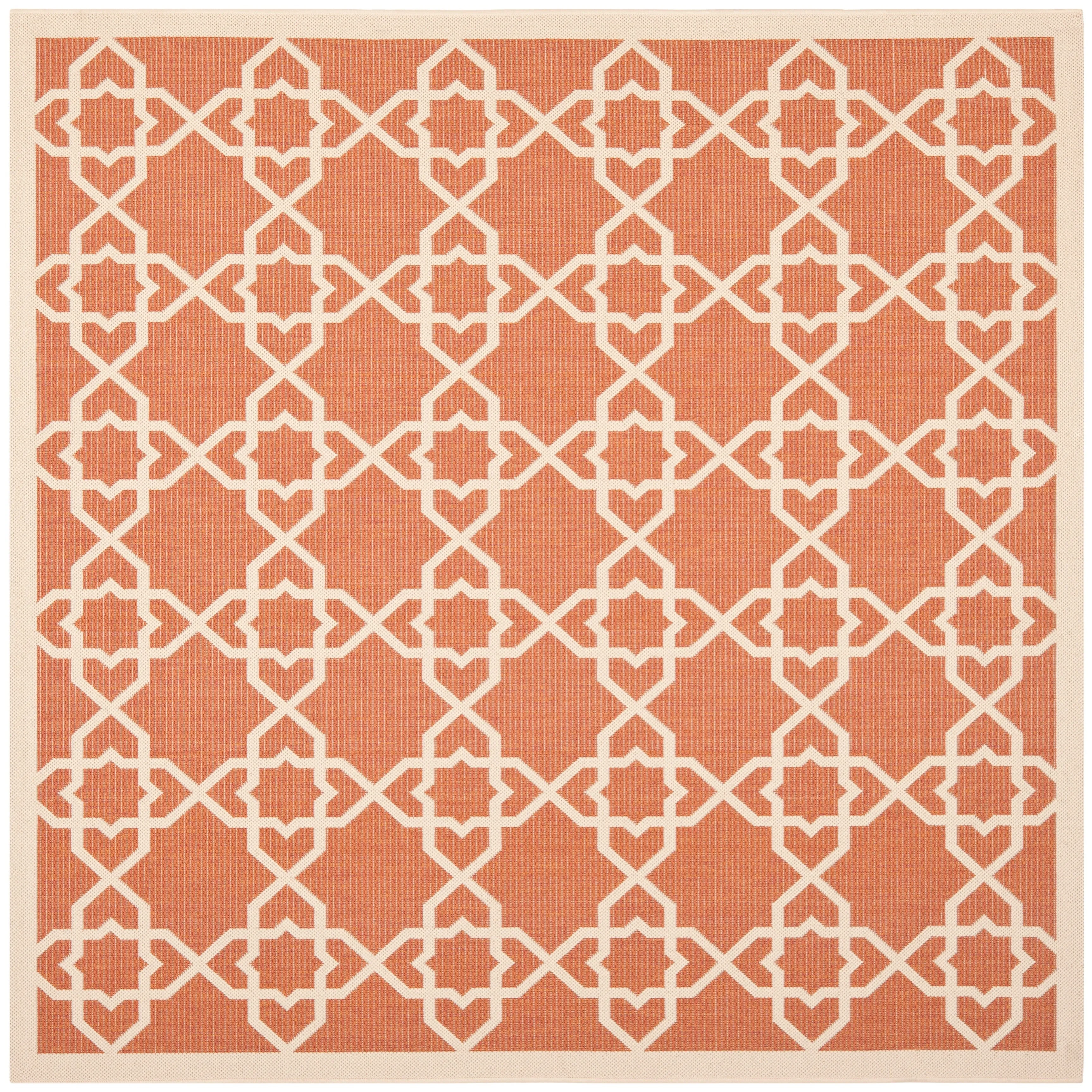 SAFAVIEH Courtyard Hanifa Trellis Indoor/ Outdoor Waterproof Patio Backyard Rug