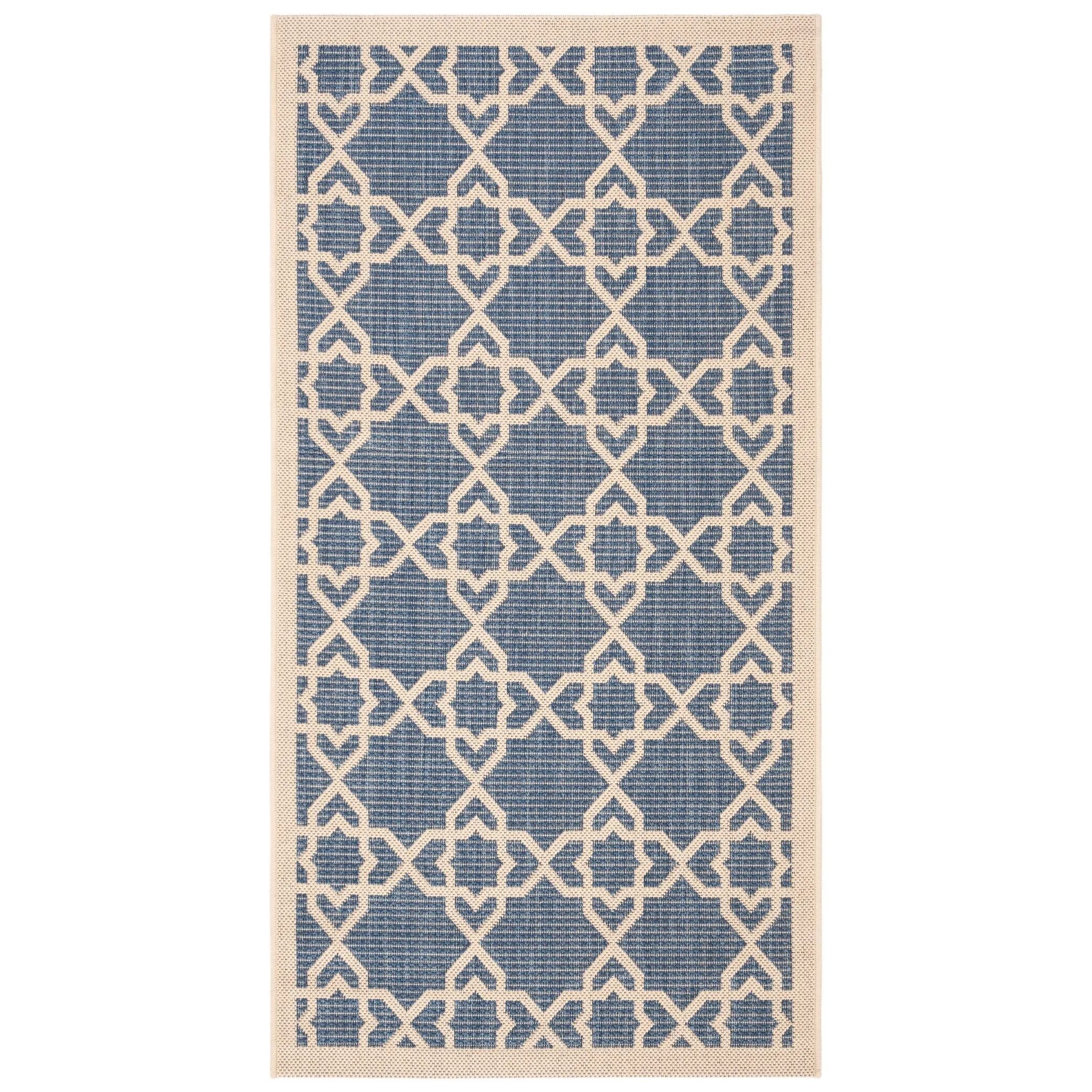 SAFAVIEH Courtyard Hanifa Trellis Indoor/ Outdoor Waterproof Patio Backyard Rug