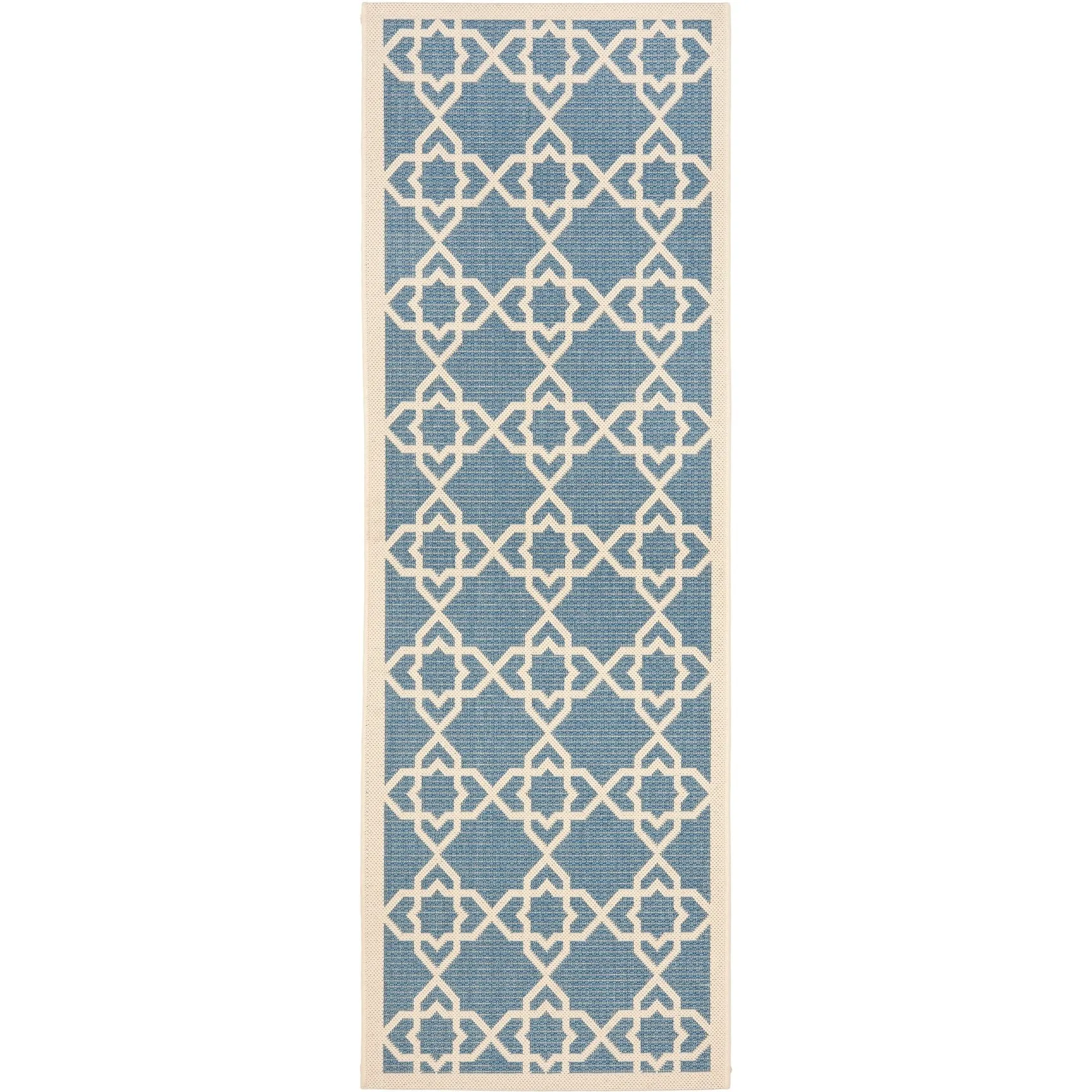 SAFAVIEH Courtyard Hanifa Trellis Indoor/ Outdoor Waterproof Patio Backyard Rug