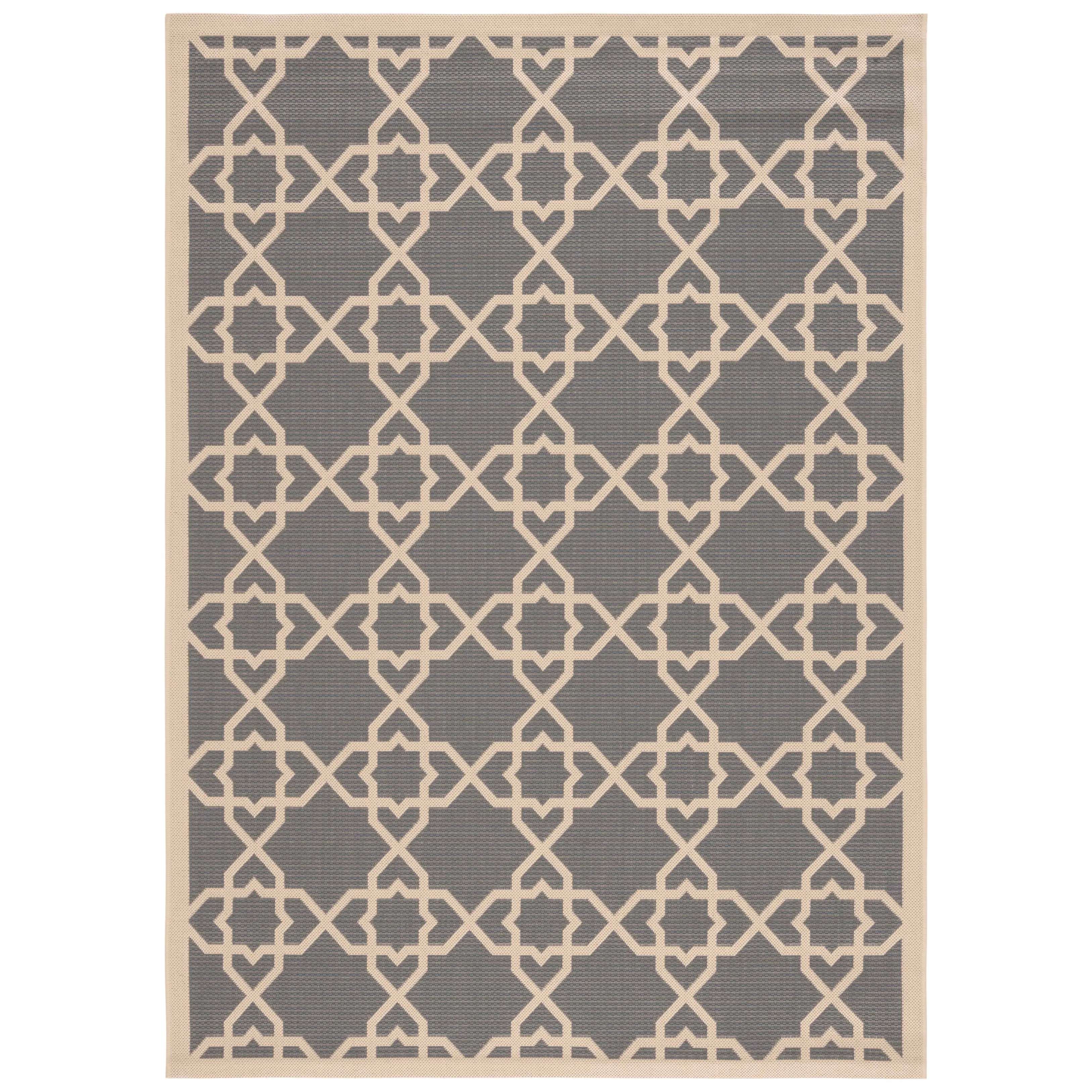 SAFAVIEH Courtyard Hanifa Trellis Indoor/ Outdoor Waterproof Patio Backyard Rug