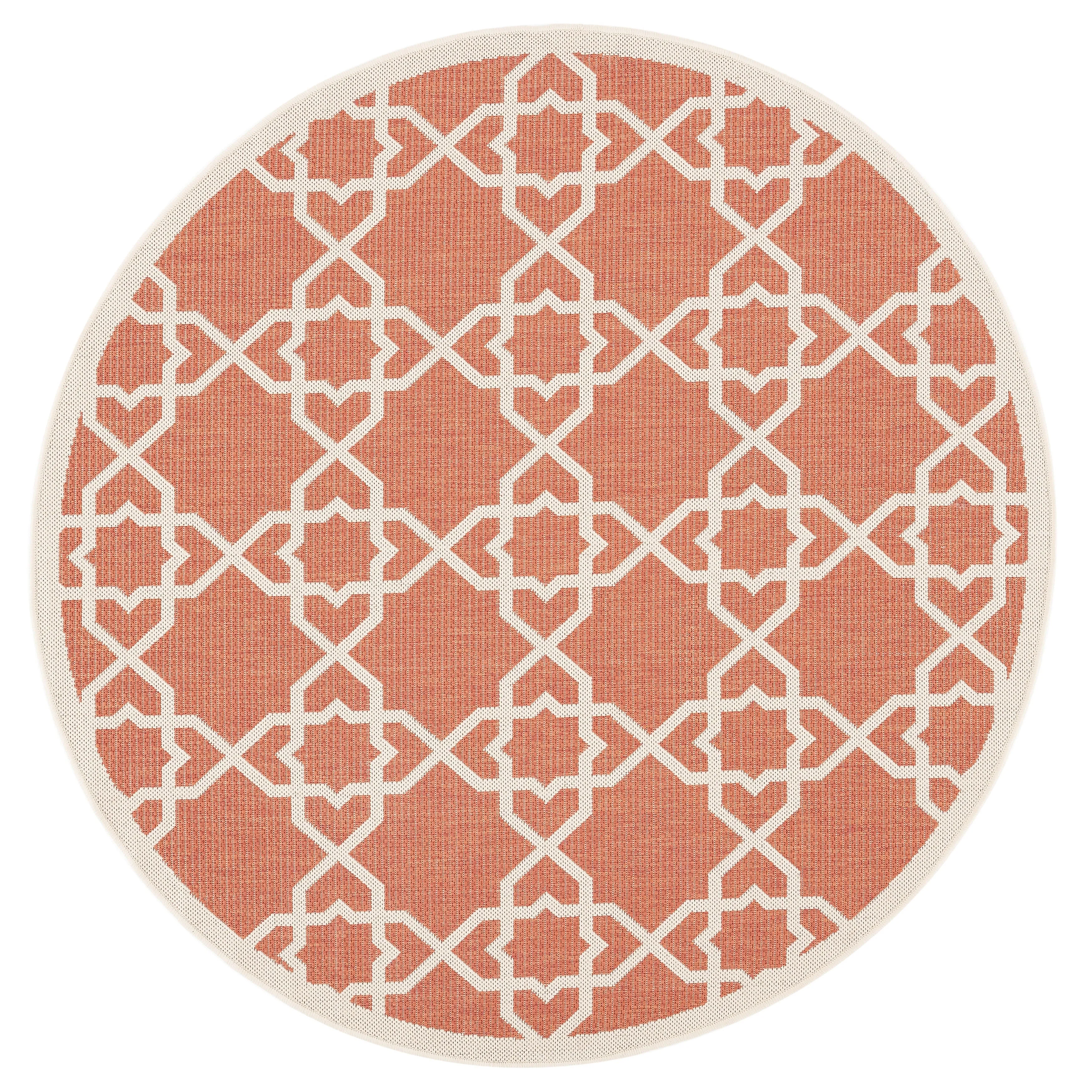 SAFAVIEH Courtyard Hanifa Trellis Indoor/ Outdoor Waterproof Patio Backyard Rug