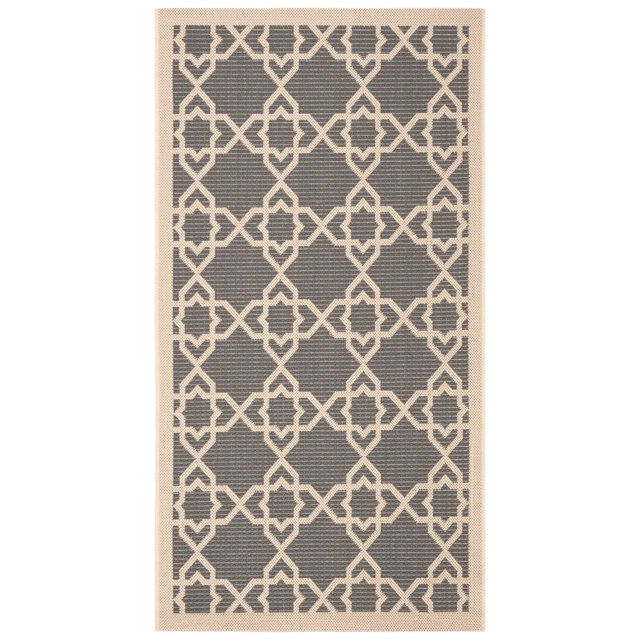 SAFAVIEH Courtyard Hanifa Trellis Indoor/ Outdoor Waterproof Patio Backyard Rug