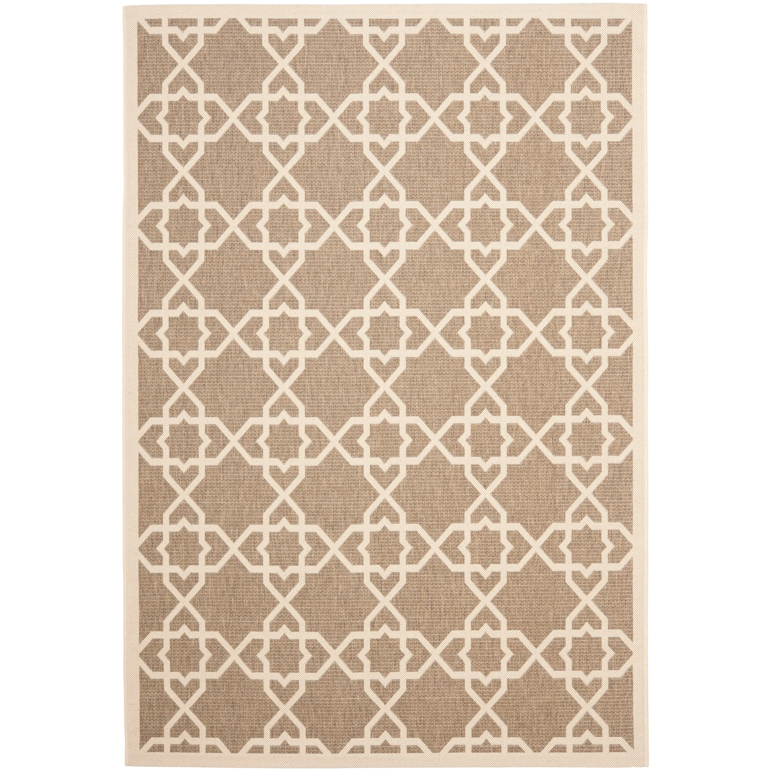 SAFAVIEH Courtyard Hanifa Trellis Indoor/ Outdoor Waterproof Patio Backyard Rug
