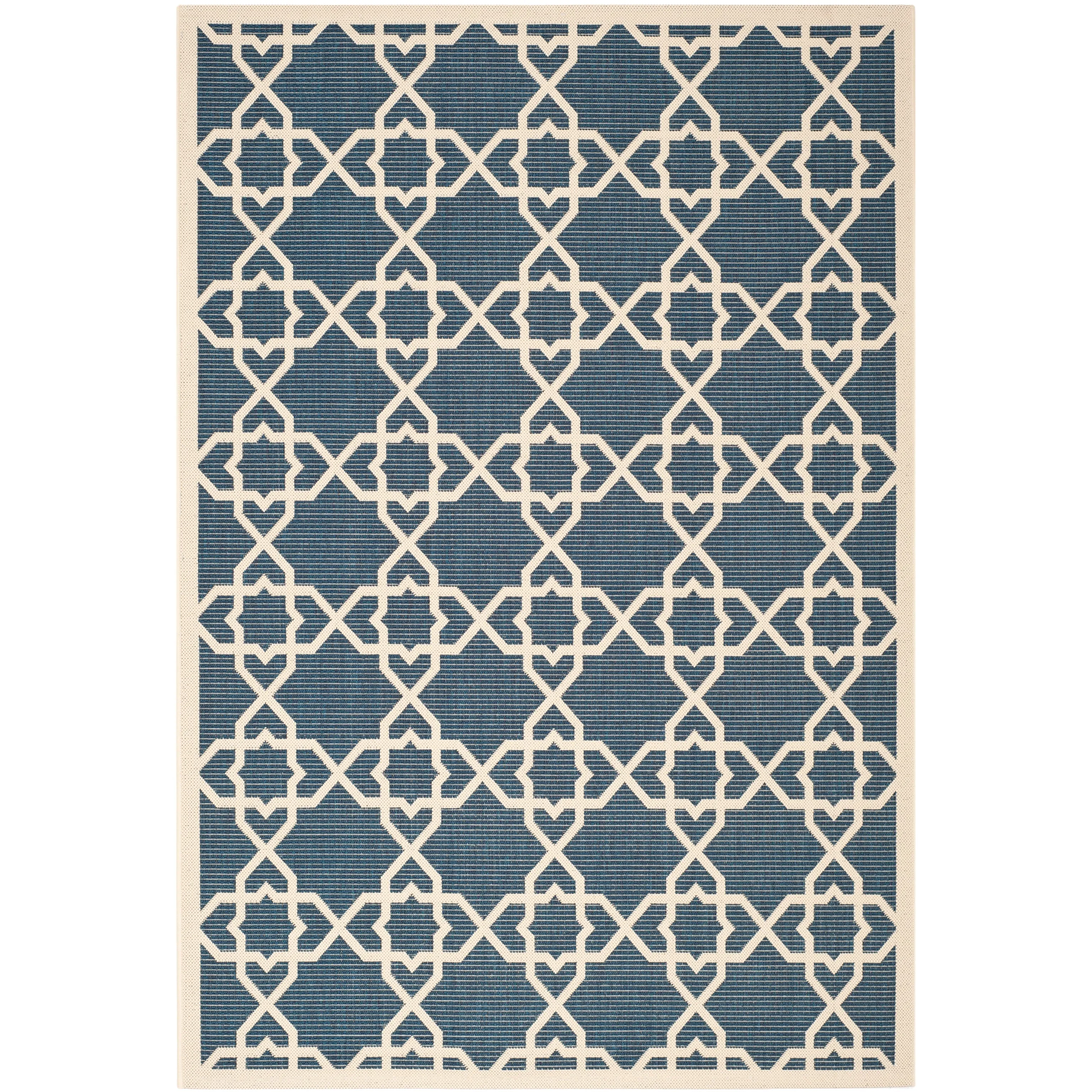 SAFAVIEH Courtyard Hanifa Trellis Indoor/ Outdoor Waterproof Patio Backyard Rug