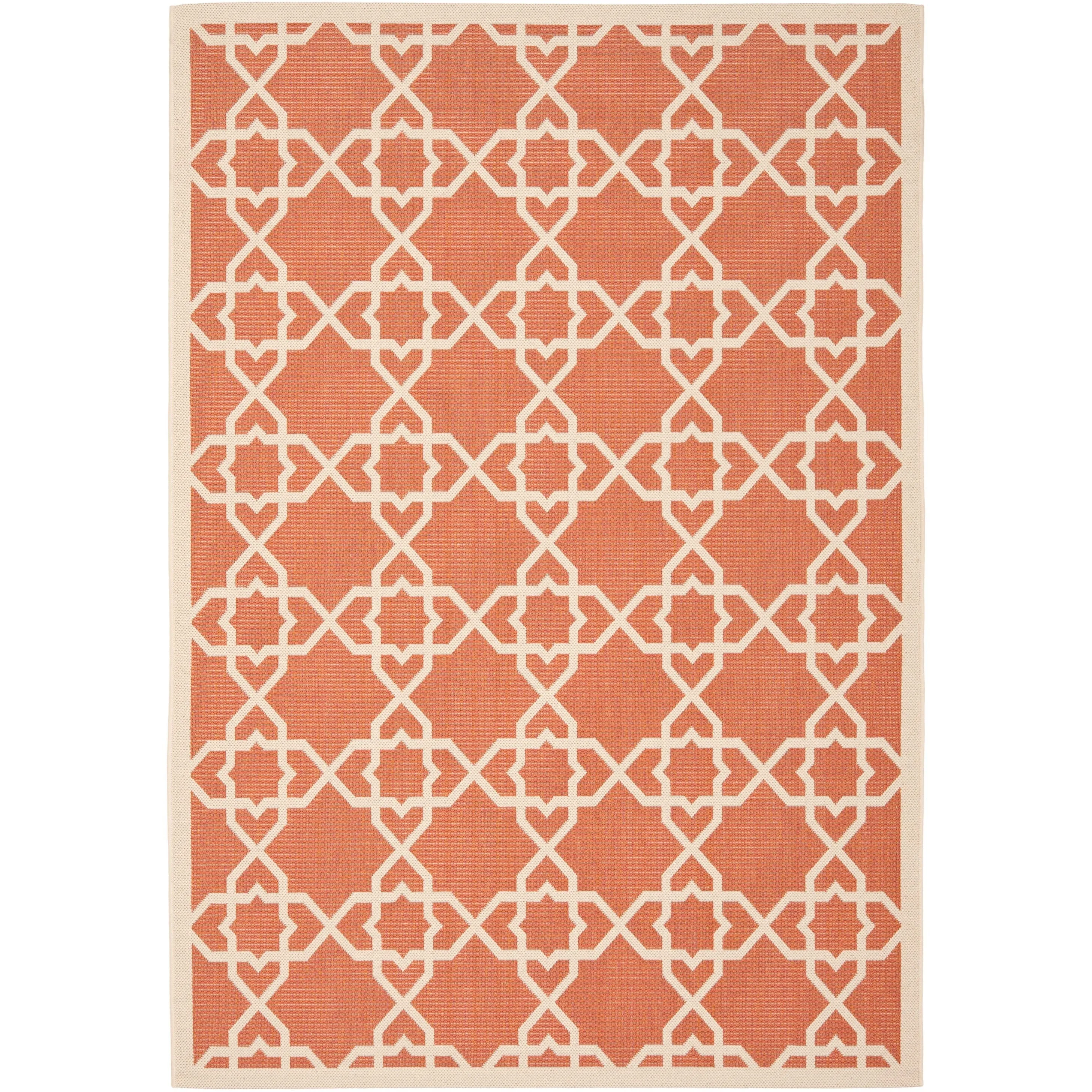 SAFAVIEH Courtyard Hanifa Trellis Indoor/ Outdoor Waterproof Patio Backyard Rug