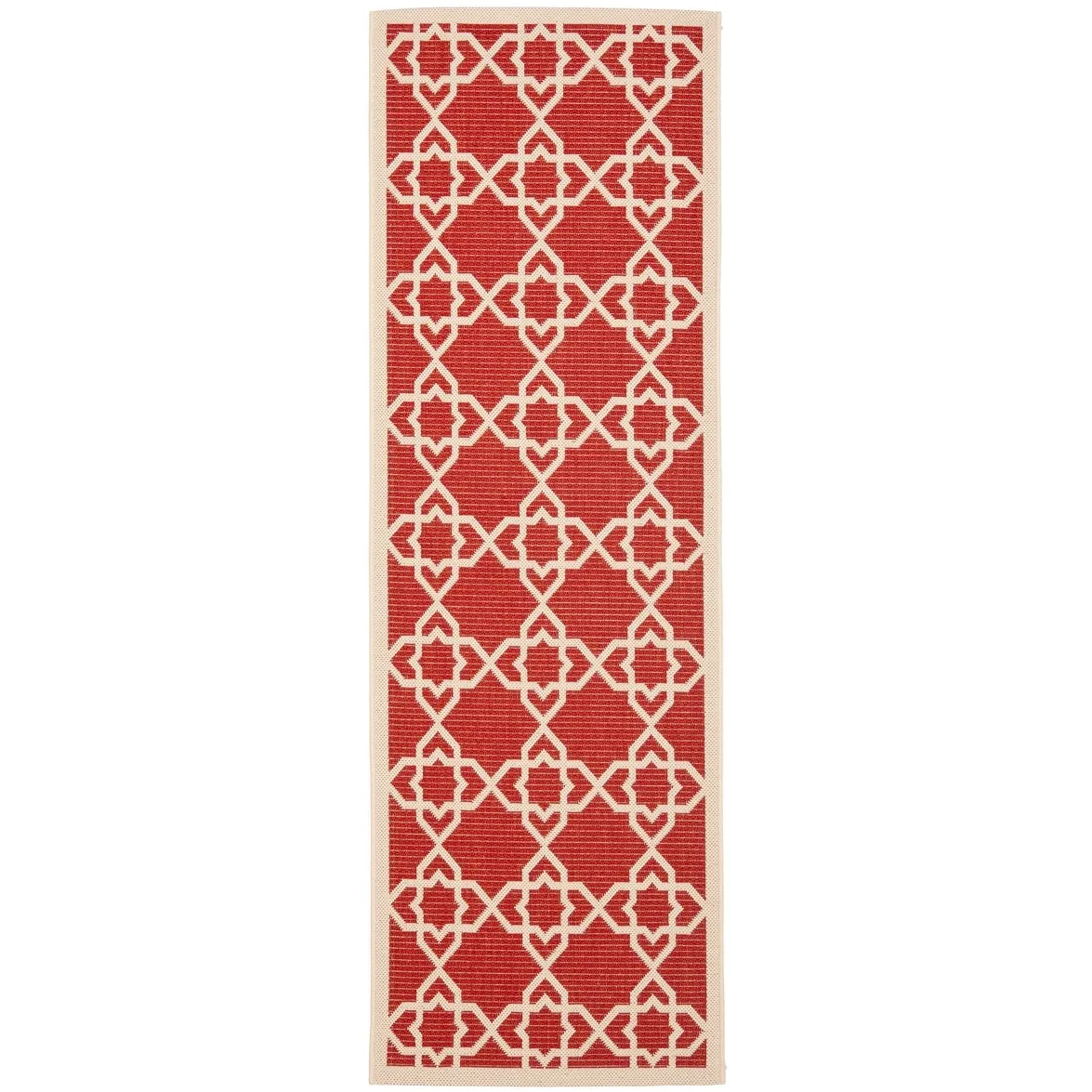 SAFAVIEH Courtyard Hanifa Trellis Indoor/ Outdoor Waterproof Patio Backyard Rug