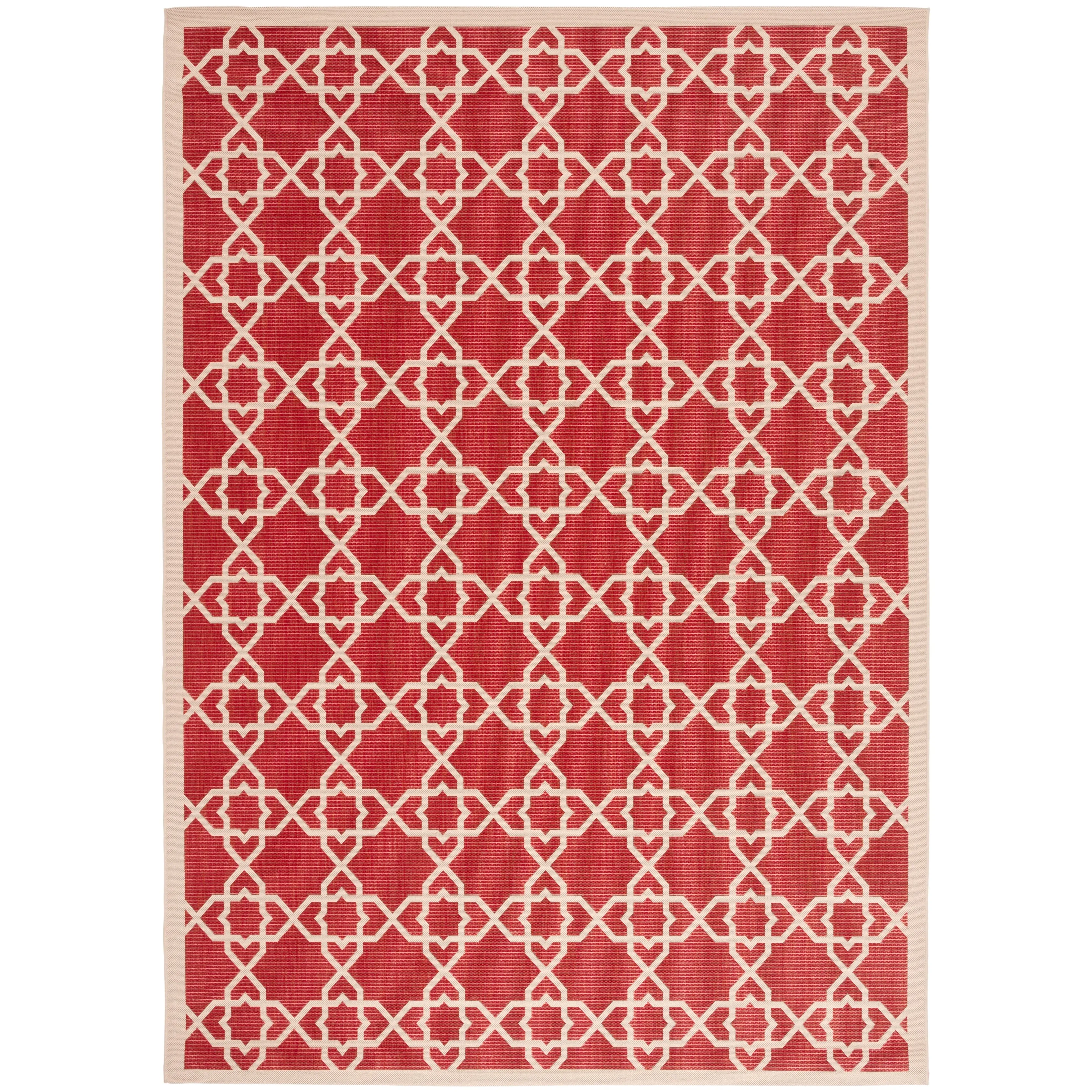 SAFAVIEH Courtyard Hanifa Trellis Indoor/ Outdoor Waterproof Patio Backyard Rug
