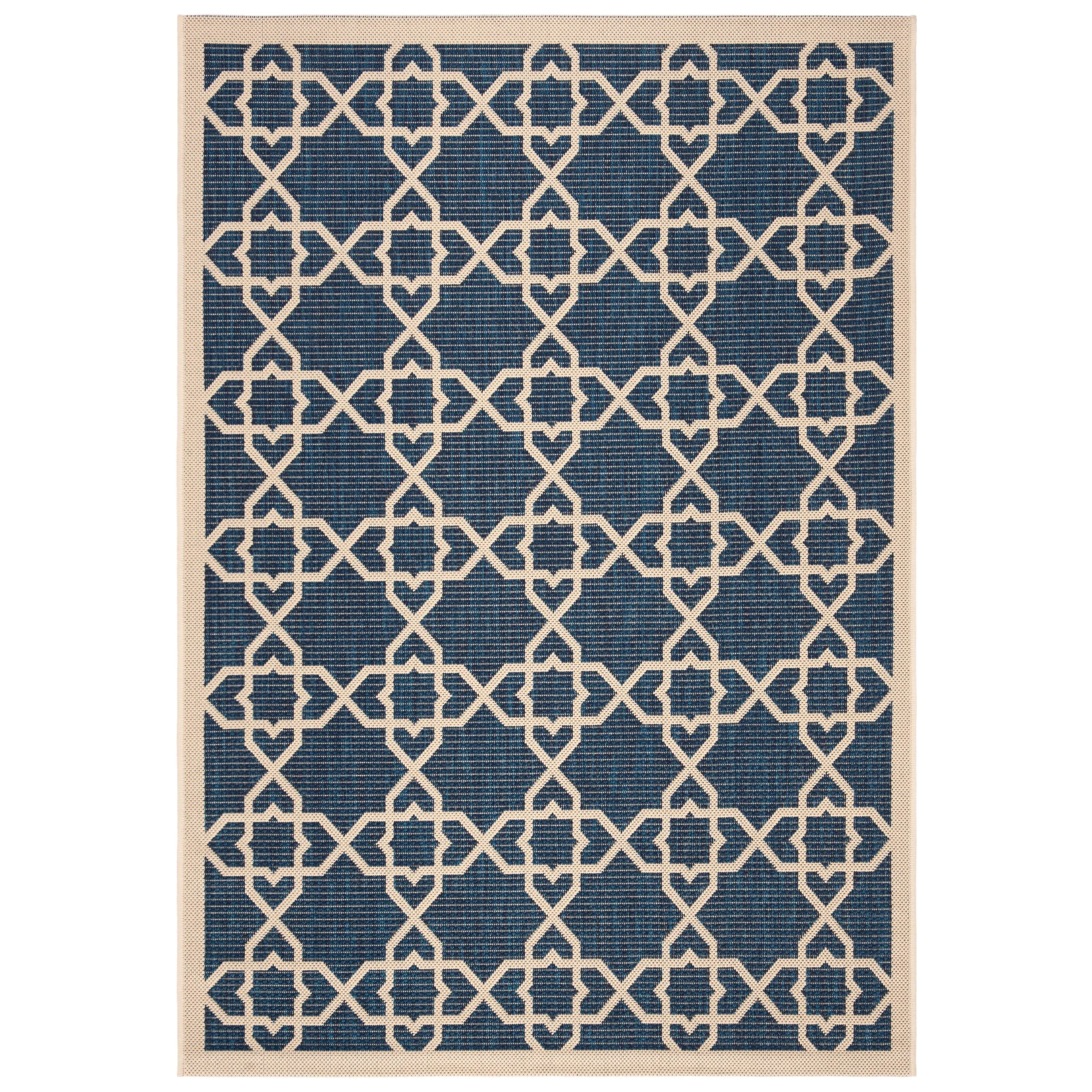 SAFAVIEH Courtyard Hanifa Trellis Indoor/ Outdoor Waterproof Patio Backyard Rug