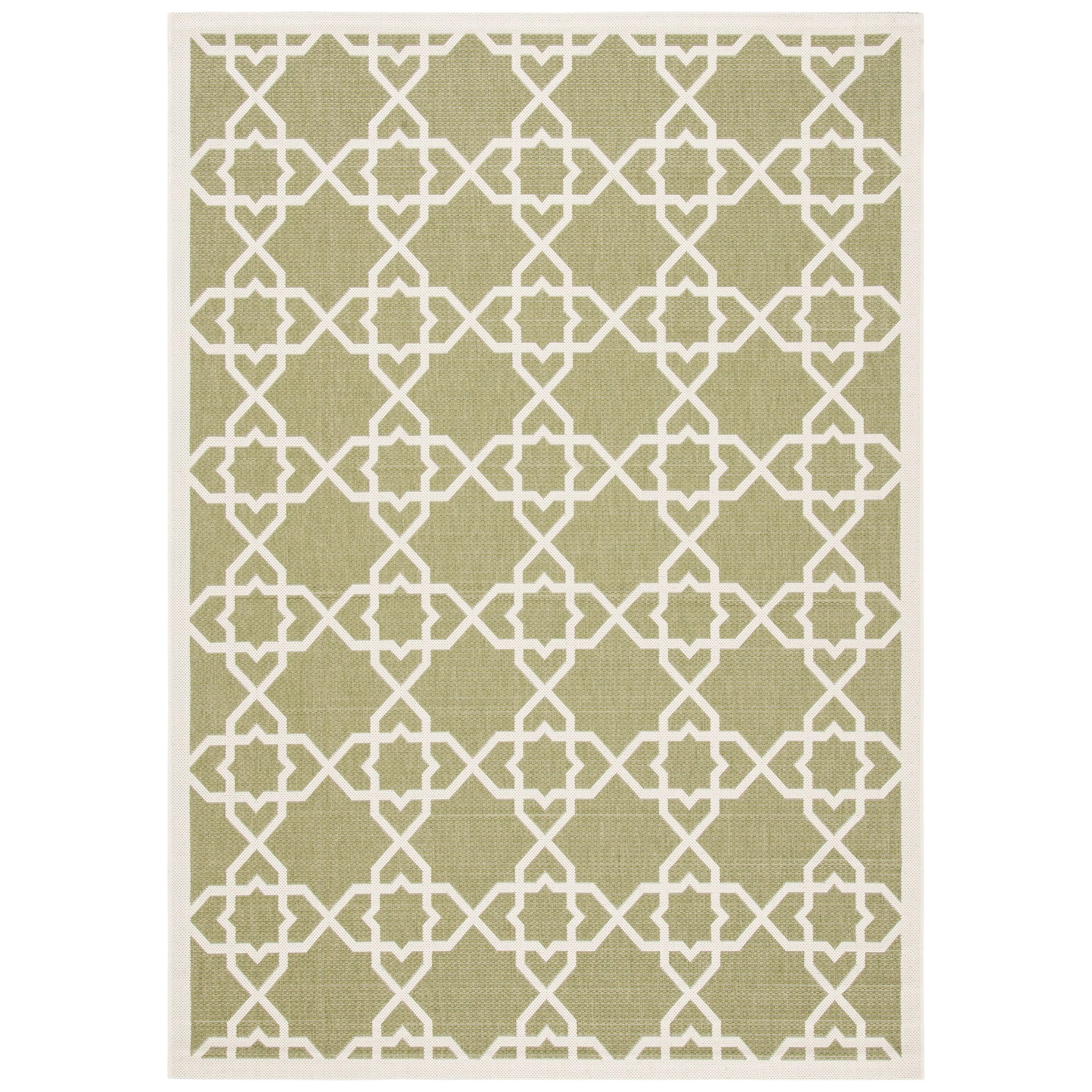 SAFAVIEH Courtyard Hanifa Trellis Indoor/ Outdoor Waterproof Patio Backyard Rug
