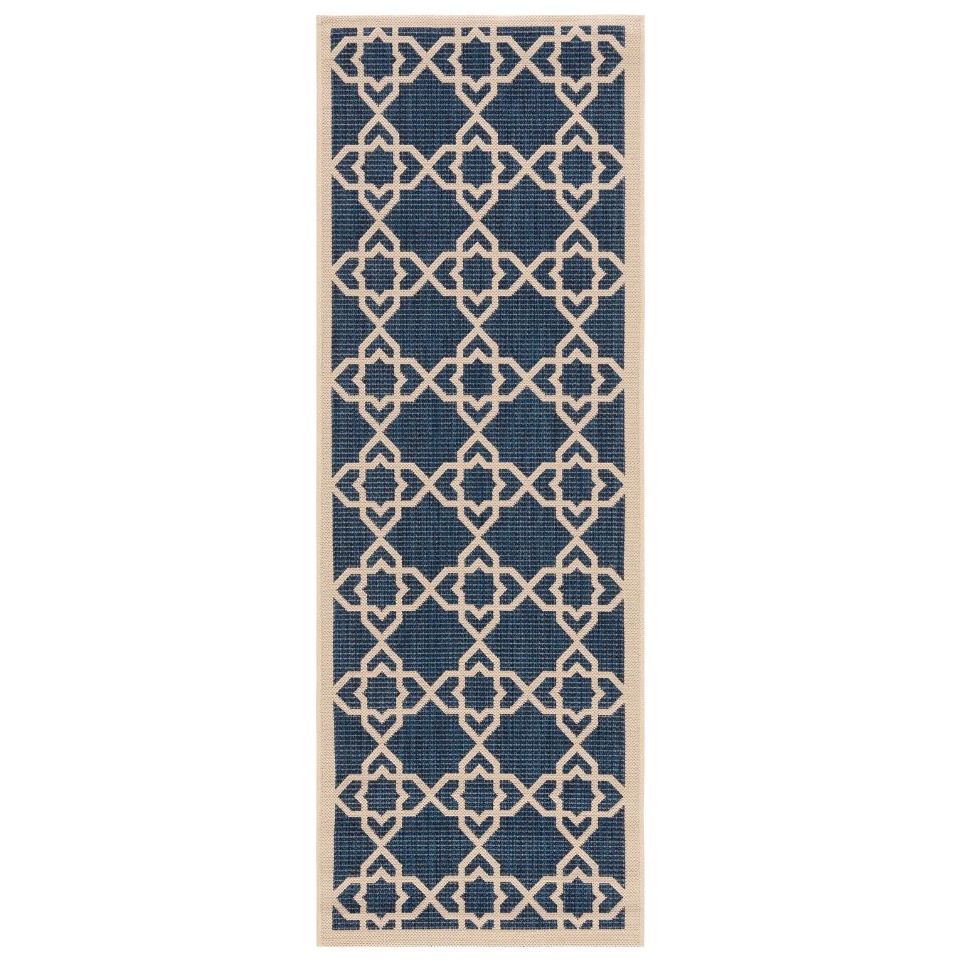 SAFAVIEH Courtyard Hanifa Trellis Indoor/ Outdoor Waterproof Patio Backyard Rug