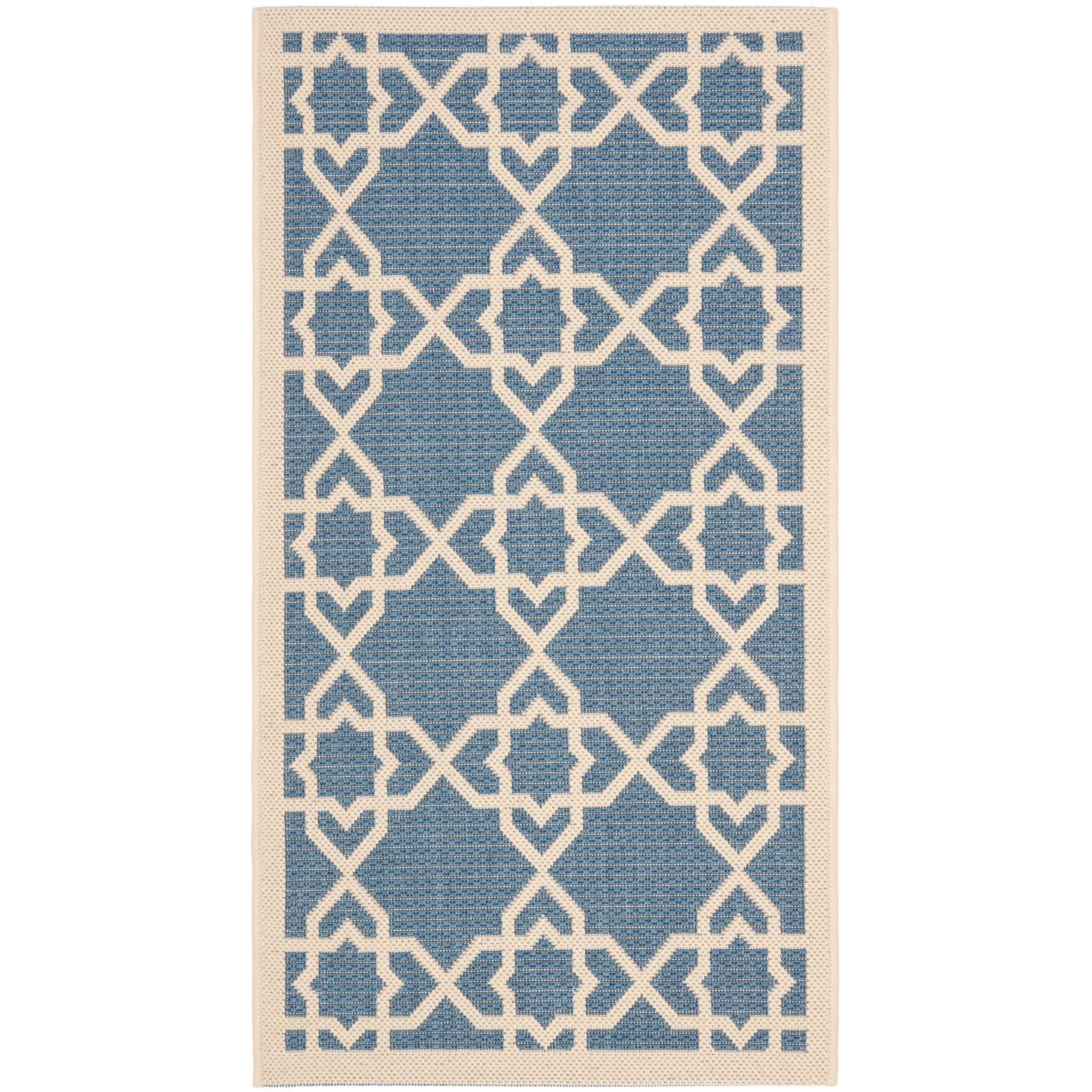 SAFAVIEH Courtyard Hanifa Trellis Indoor/ Outdoor Waterproof Patio Backyard Rug