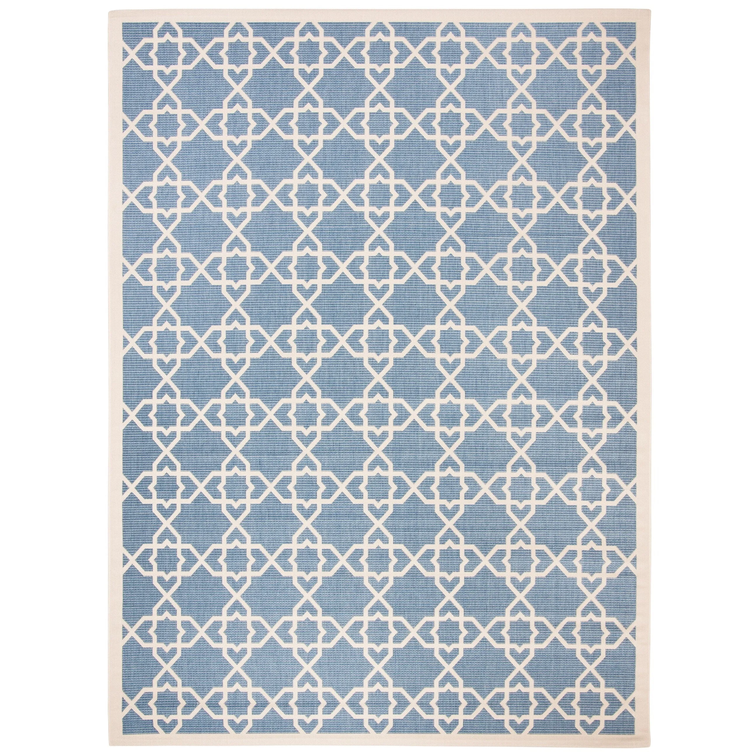 SAFAVIEH Courtyard Hanifa Trellis Indoor/ Outdoor Waterproof Patio Backyard Rug